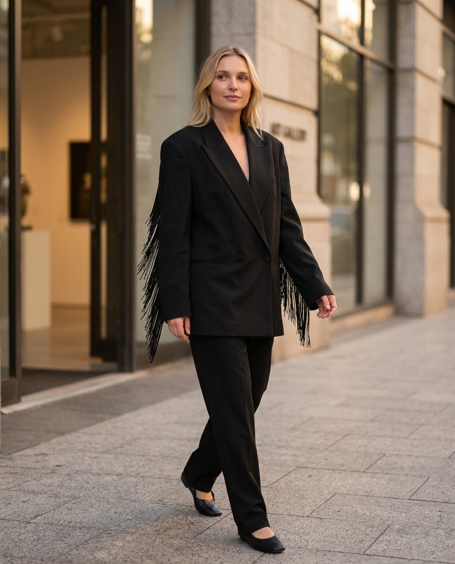 Beige Elevated Linen Blazer