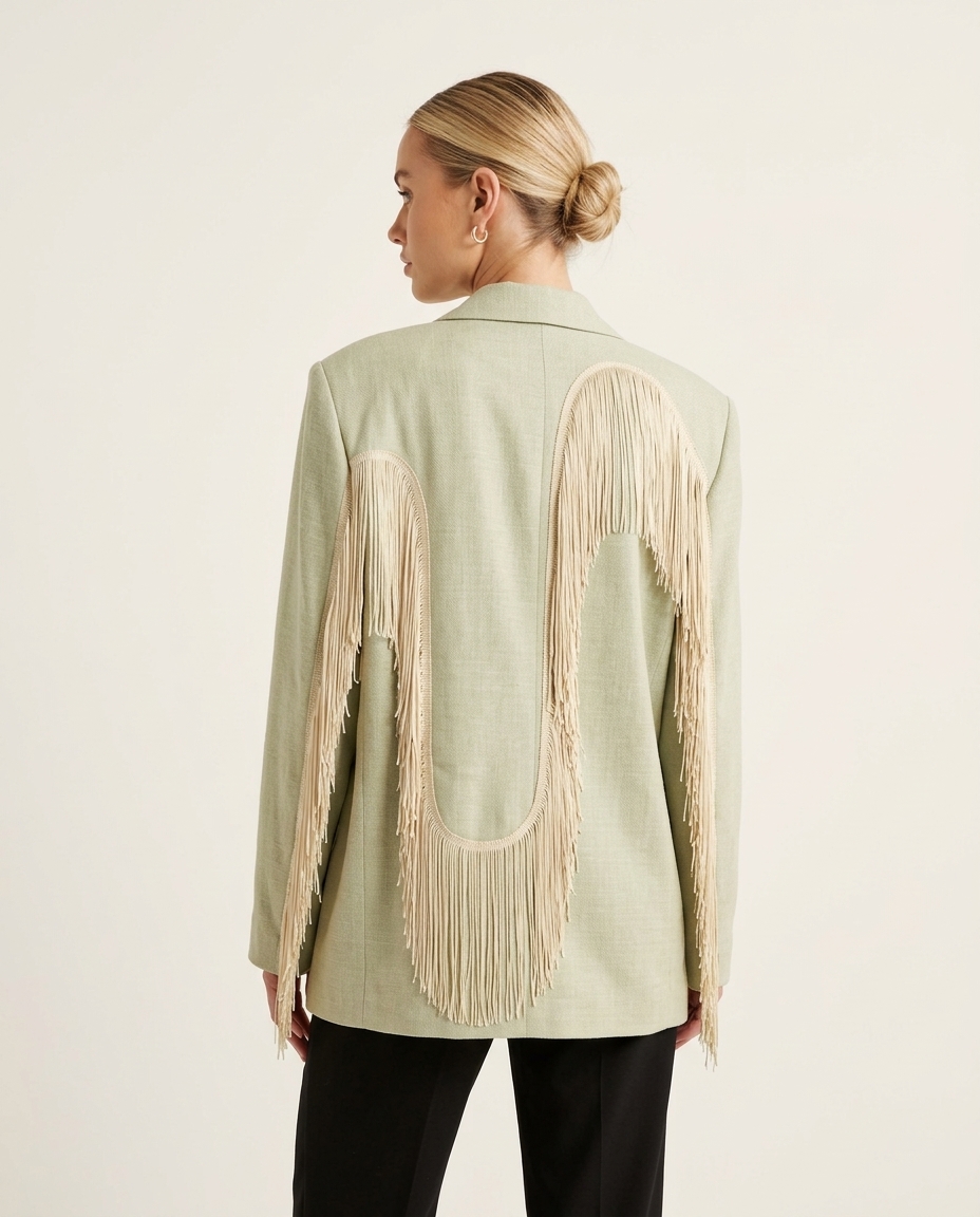 Beige Elevated Linen Blazer