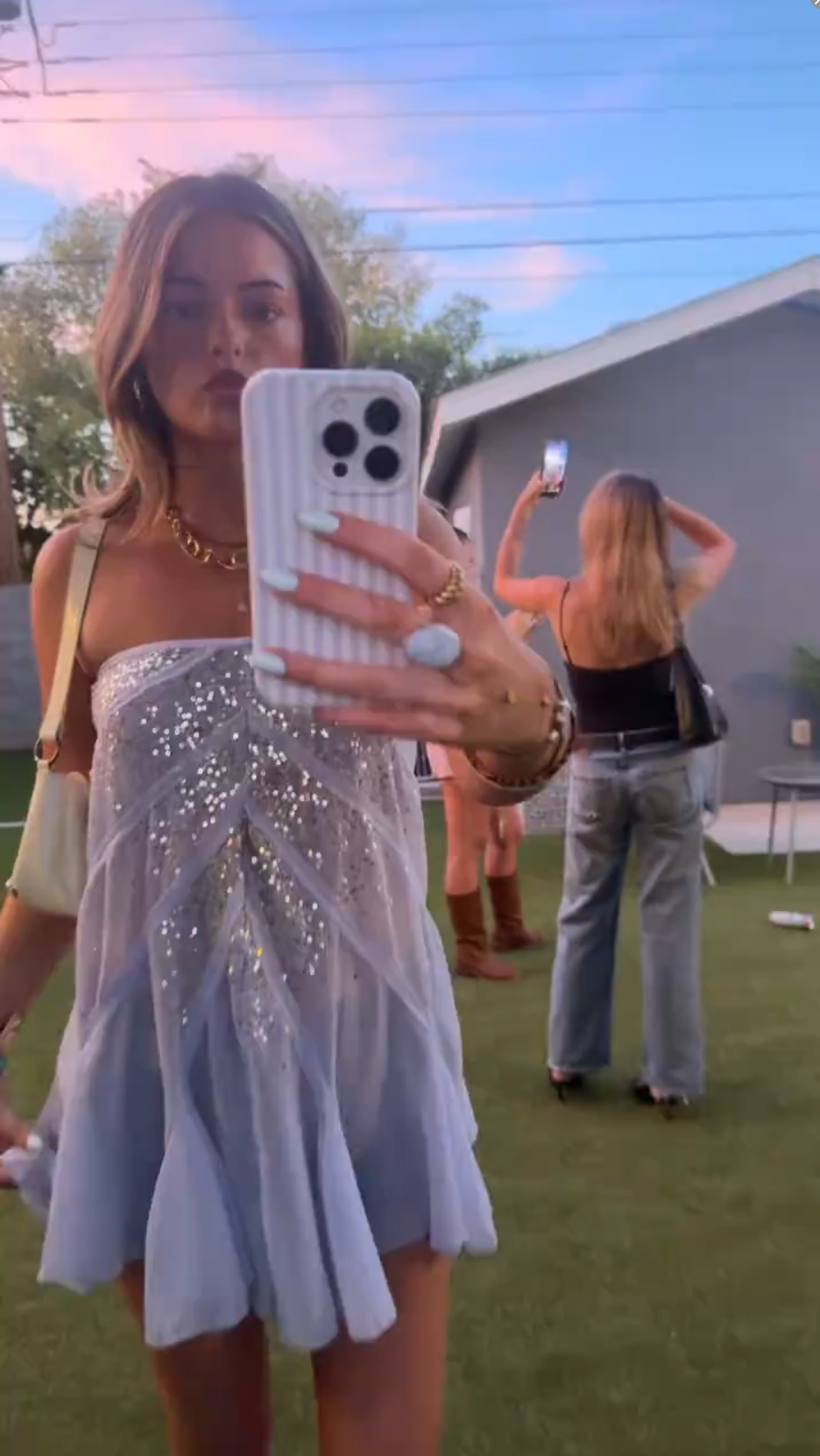 Celestial Sequin Convertible Draped Skirt