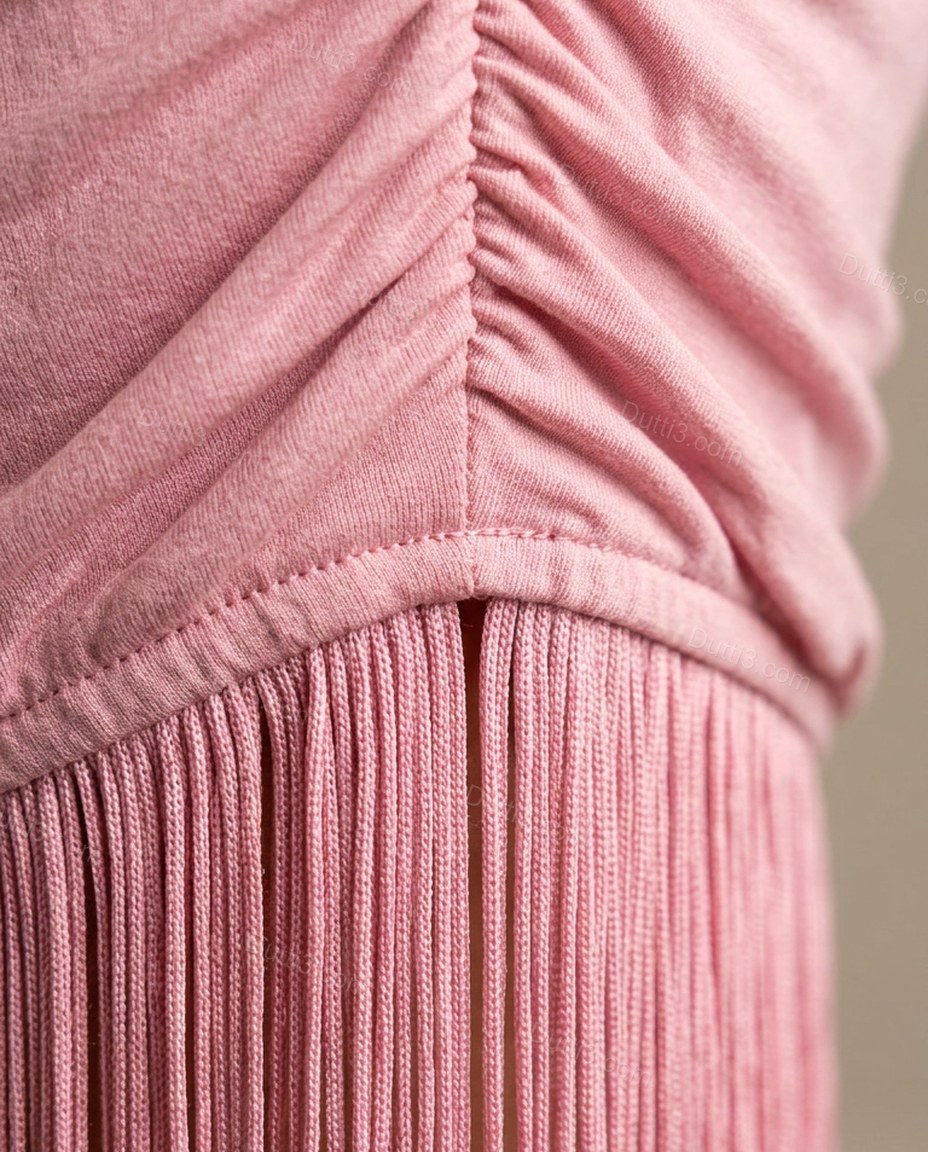 Pink After-Dark Ruched Mini Dress by Dutti3