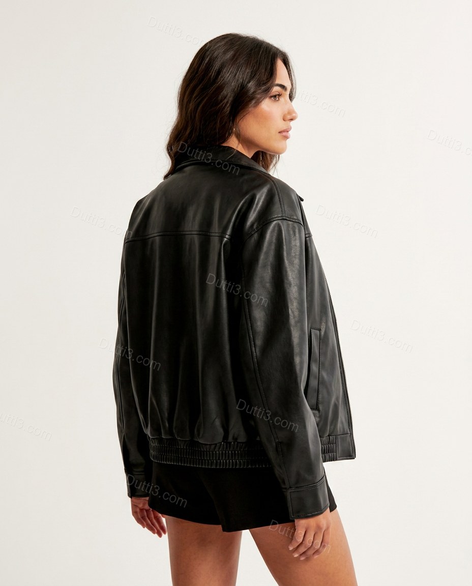 Black Refined Long-Sleeve High-Waisted Jacket by Dutti3