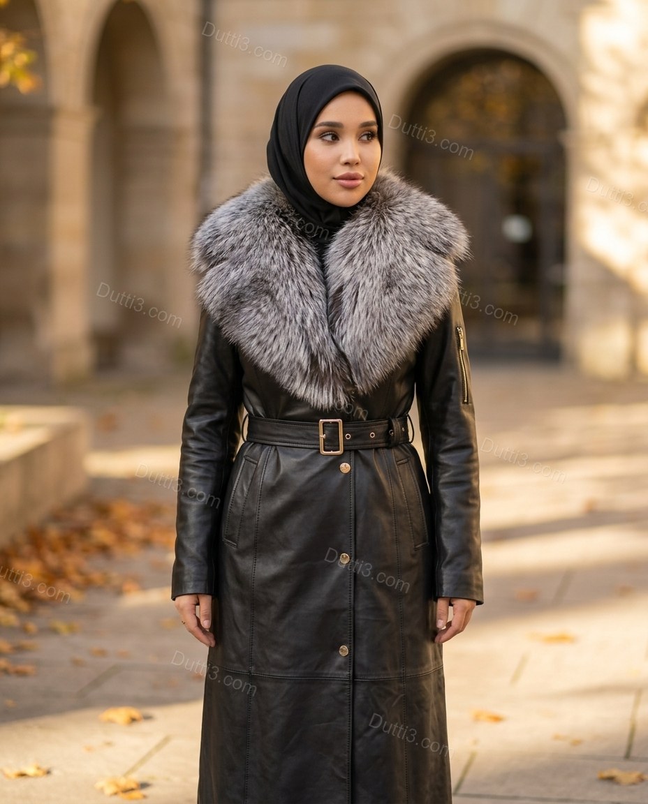 Black Coat, three-quarter brand lifestyle view, by Dutti3