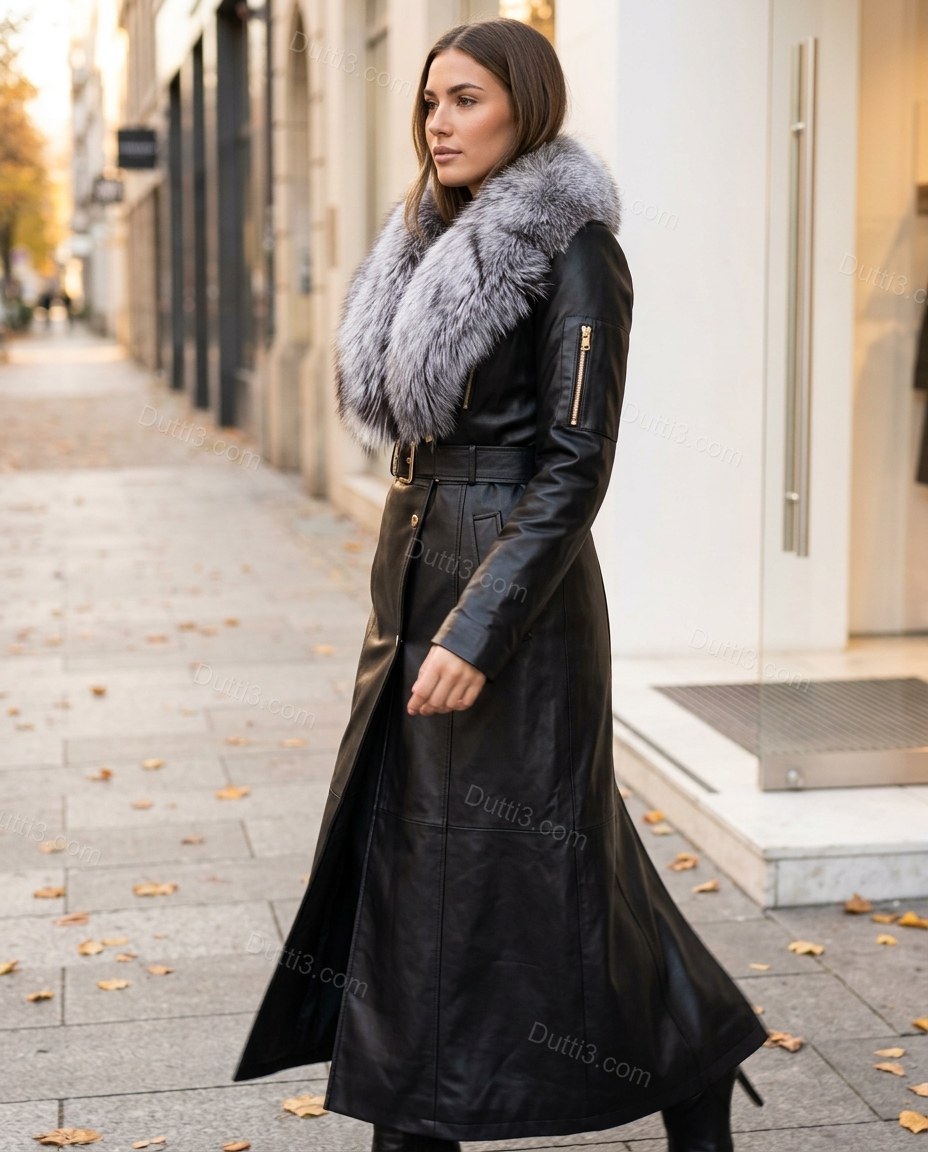 Black Coat, walking lifestyle view, by Dutti3