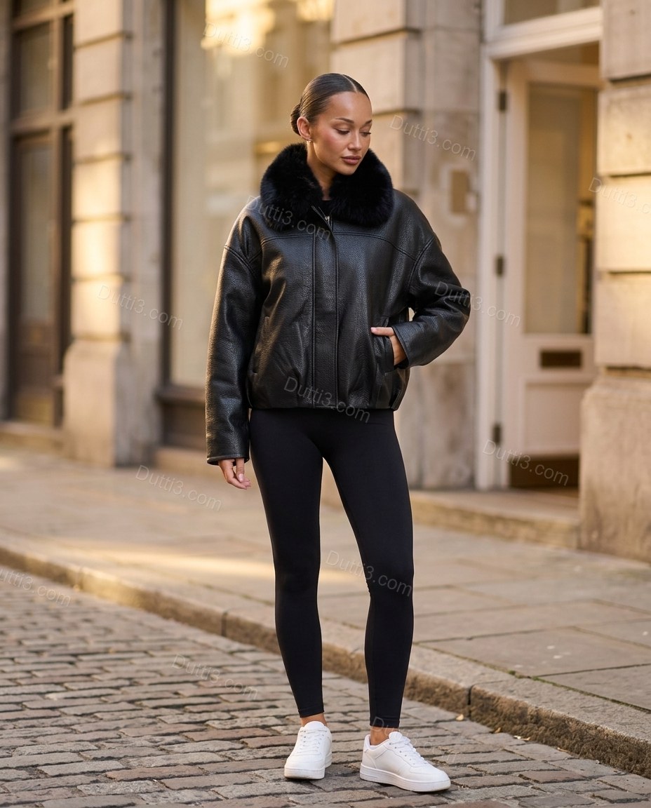 Black Jacket, alternate use-case lifestyle view, by Dutti3