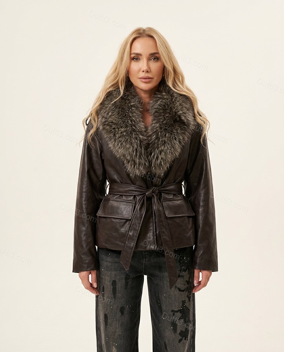 Dark Brown Jacket, front studio view, by Dutti3
