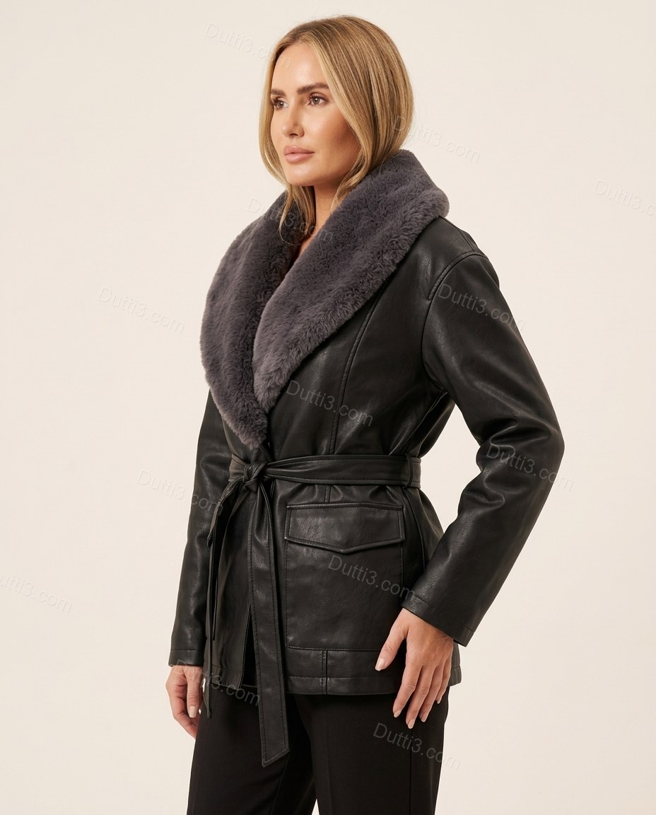 Dark Brown Jacket, side and back studio view, by Dutti3