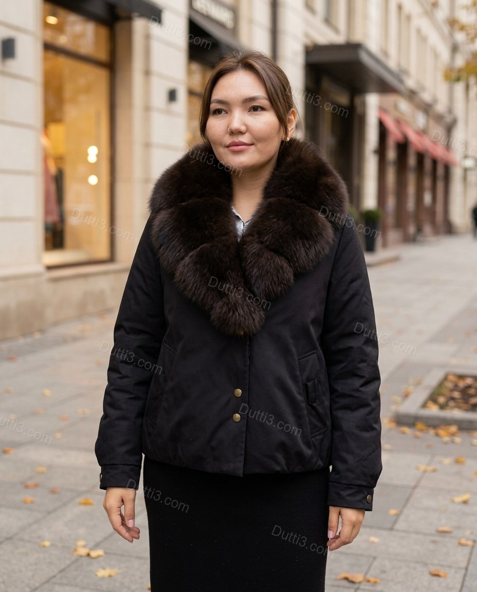 Black Jacket, walking lifestyle view, by Dutti3