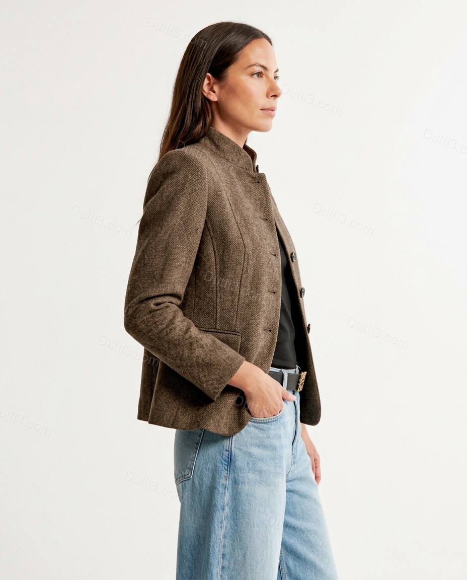 Brown Blazer, side and back studio view, by Dutti3