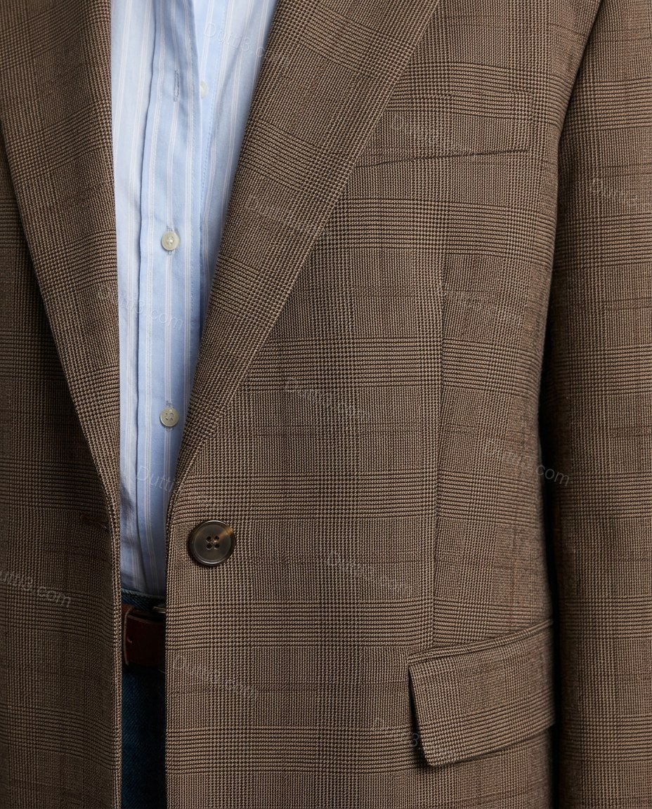 Brown Striped Blazer, close-up of striped, by Dutti3