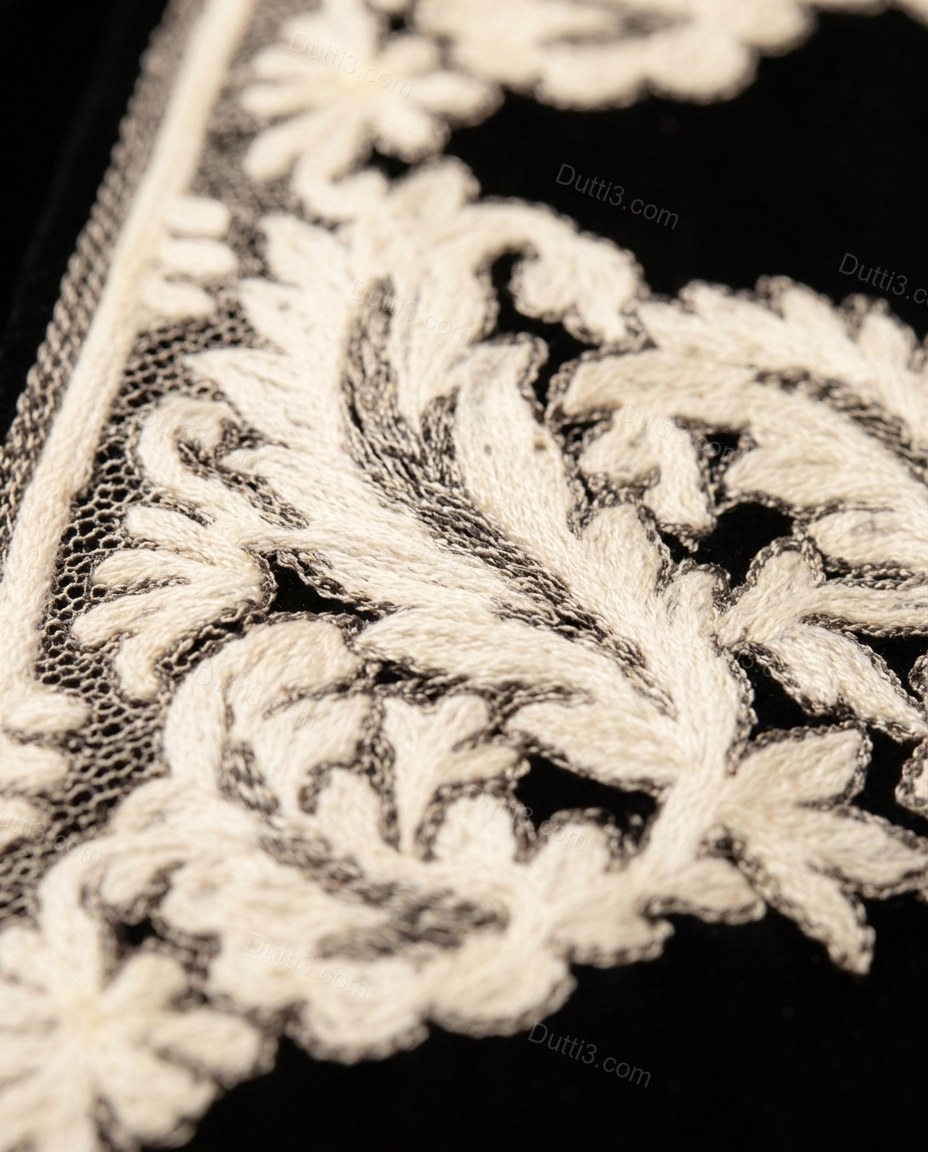 Black Refined Floral Embroidered Jacket by Dutti3