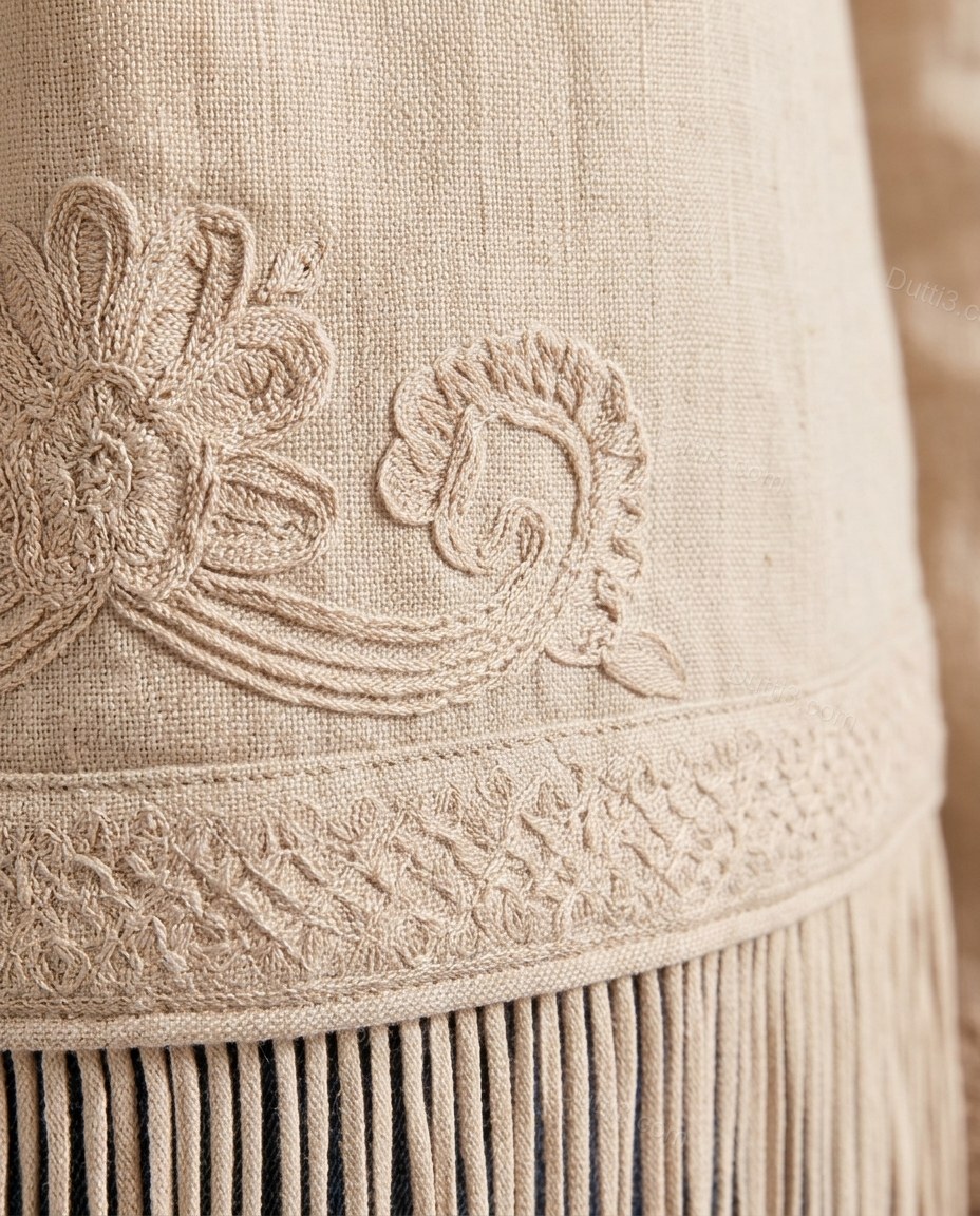 Beige Polished Floral Embroidered Jacket by Dutti3