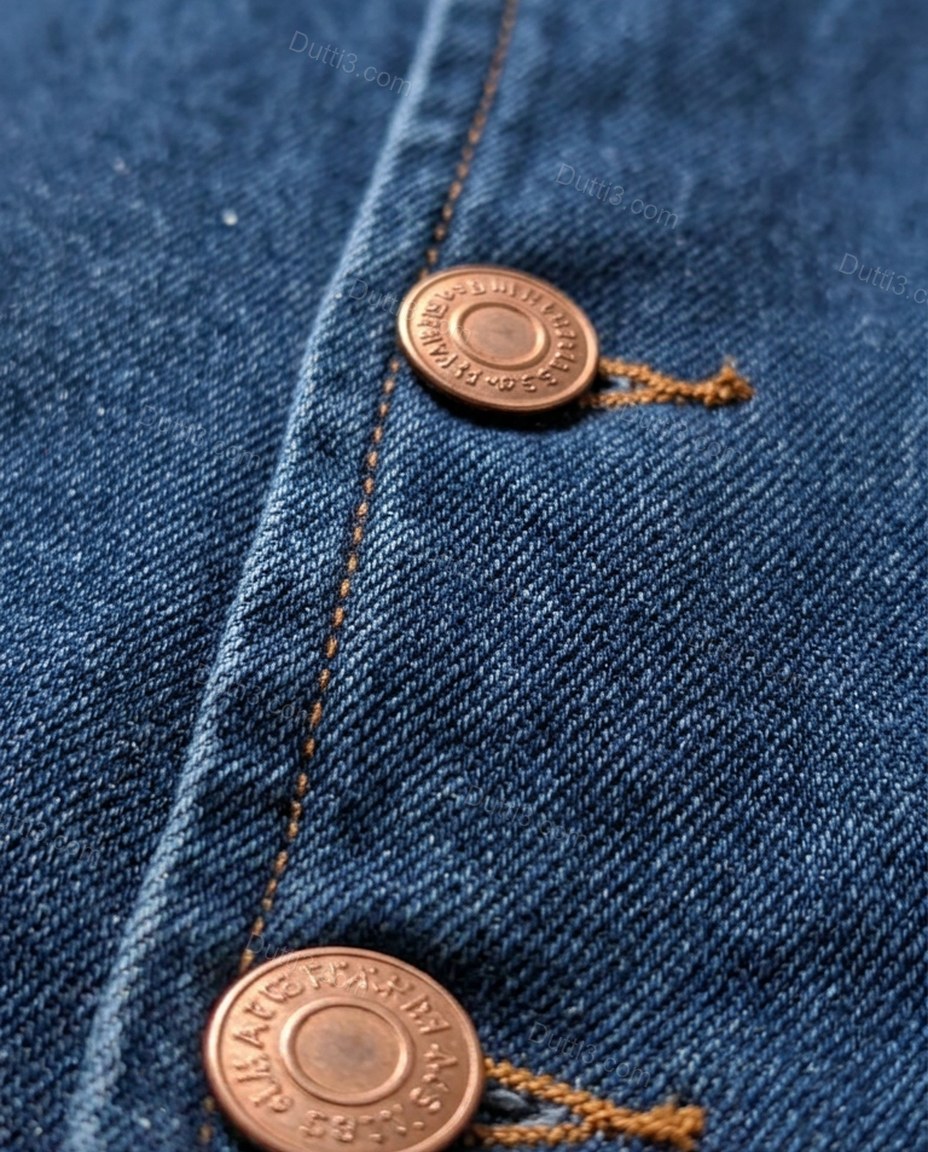 Blue Polished Denim Sleeveless Jacket by Dutti3