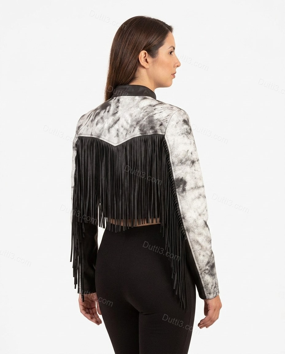 Black Refined Printed Jacket by Dutti3