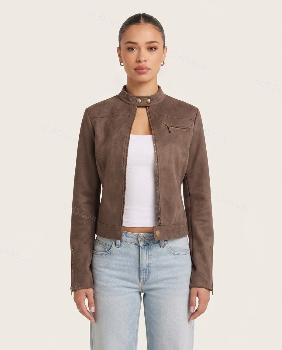 Brown Polished Jacket by Dutti3