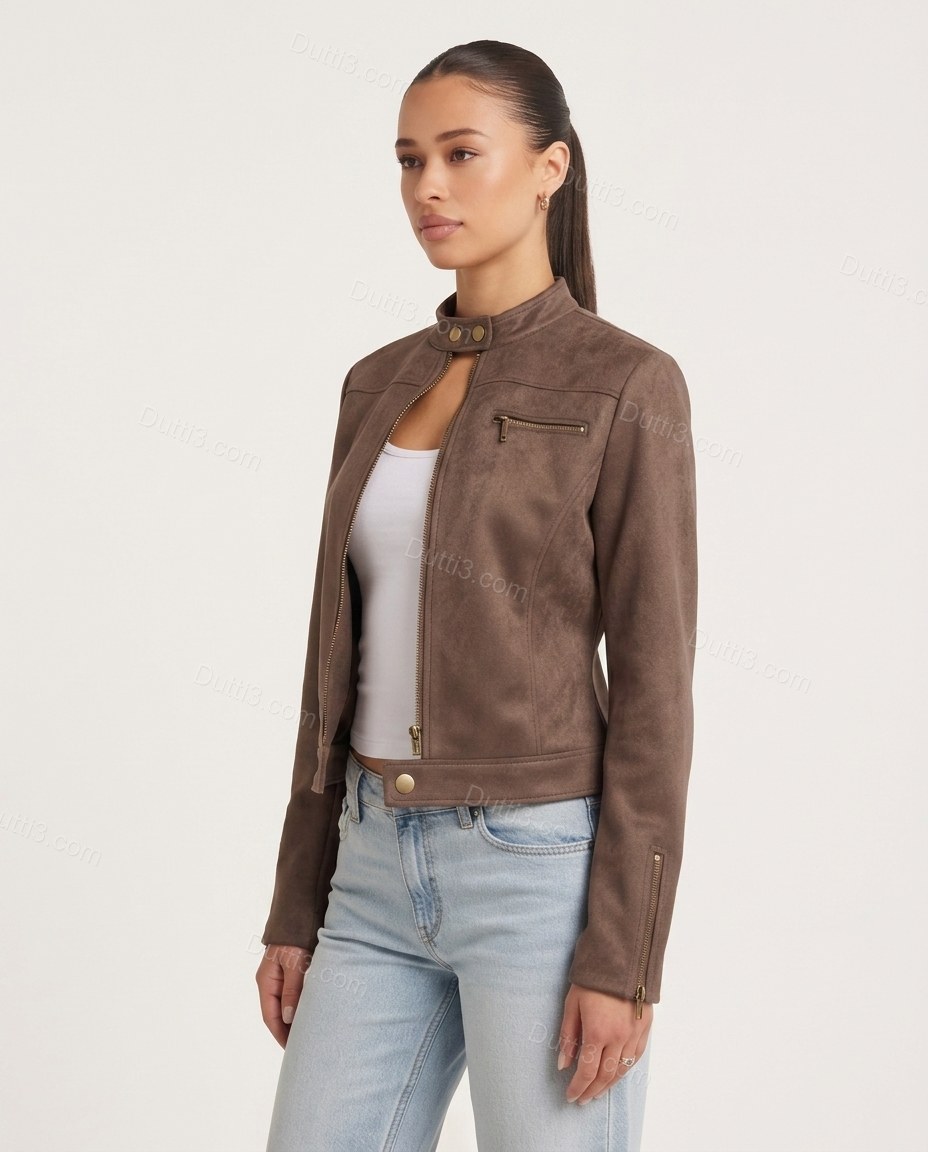 Brown Polished Jacket by Dutti3