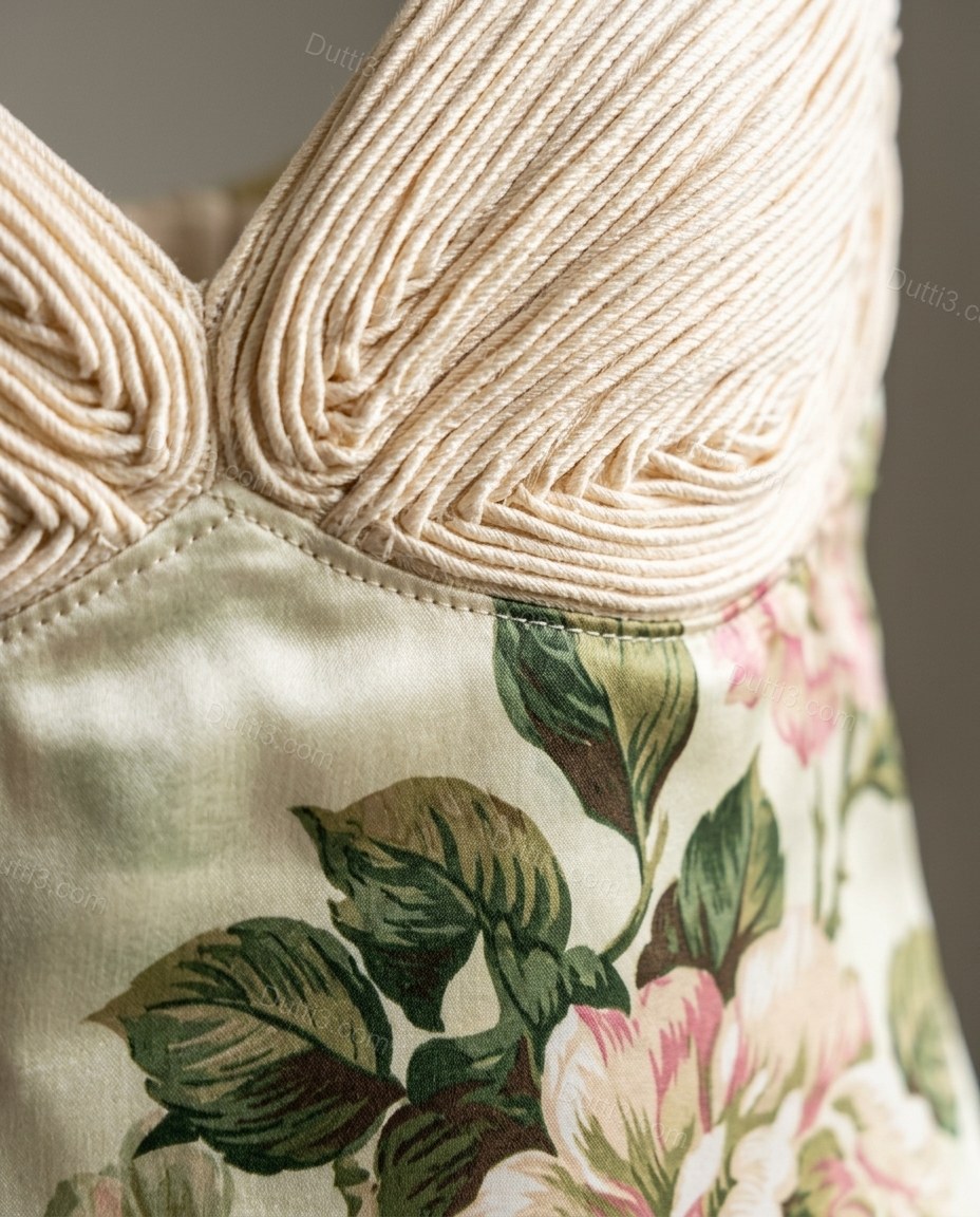 Yellow Floral Dress, close-up of floral, by Dutti3