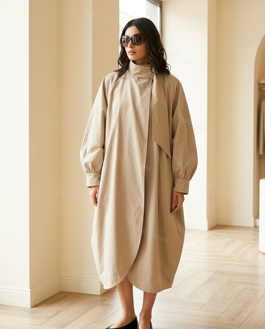 Beige Coat, full-length hero view, by Dutti3