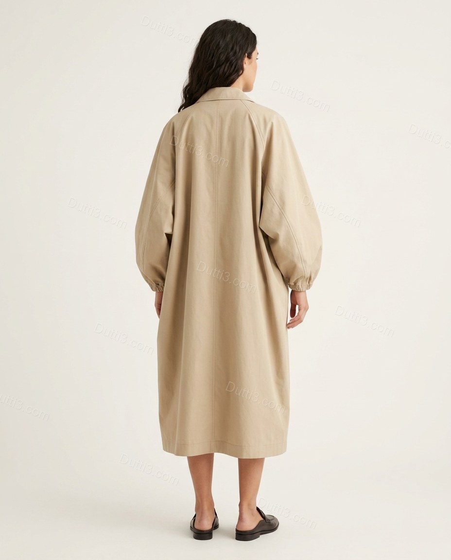 Beige Coat, back studio view, by Dutti3