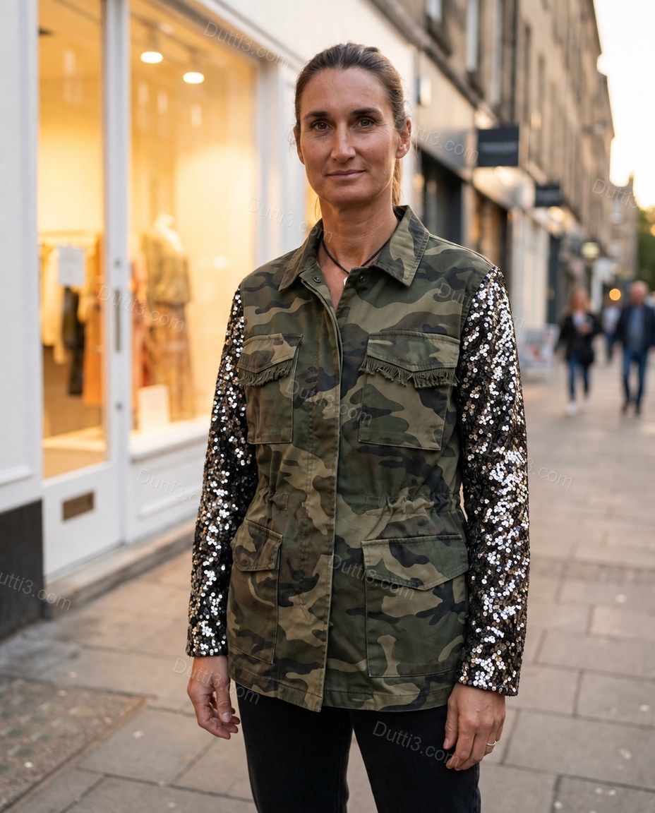 Olive Green Jacket, alternate use-case lifestyle view, by Dutti3