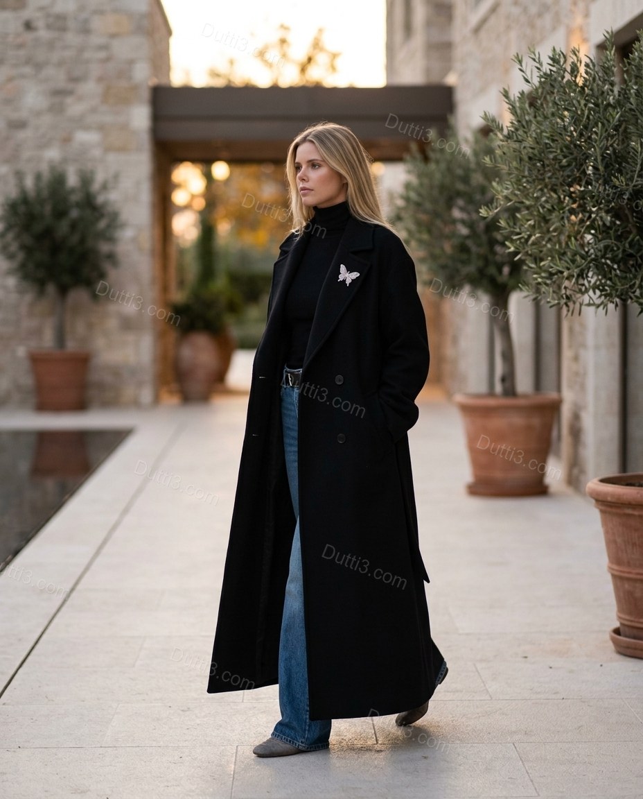 Black Coat, alternate use-case lifestyle view, by Dutti3
