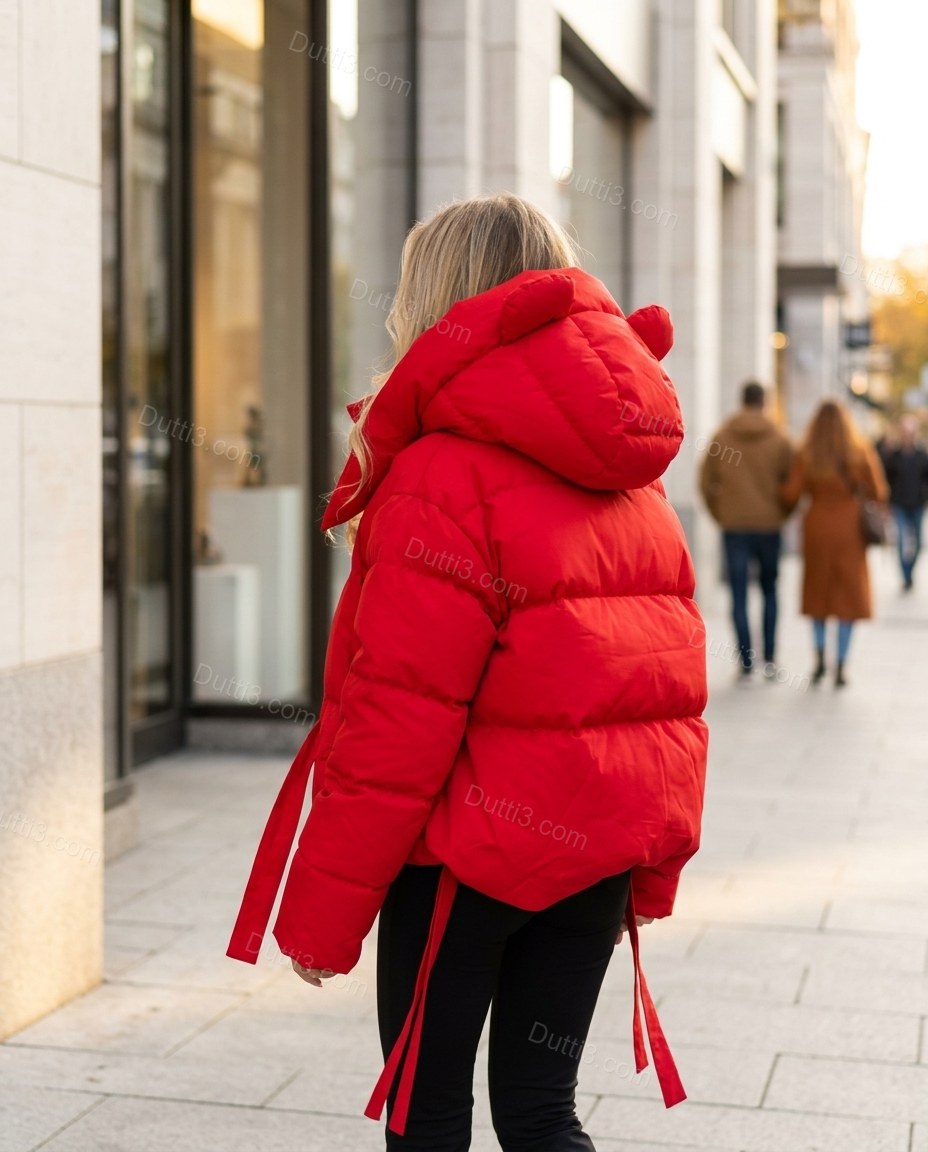 Red Jacket, alternate use-case lifestyle view, by Dutti3