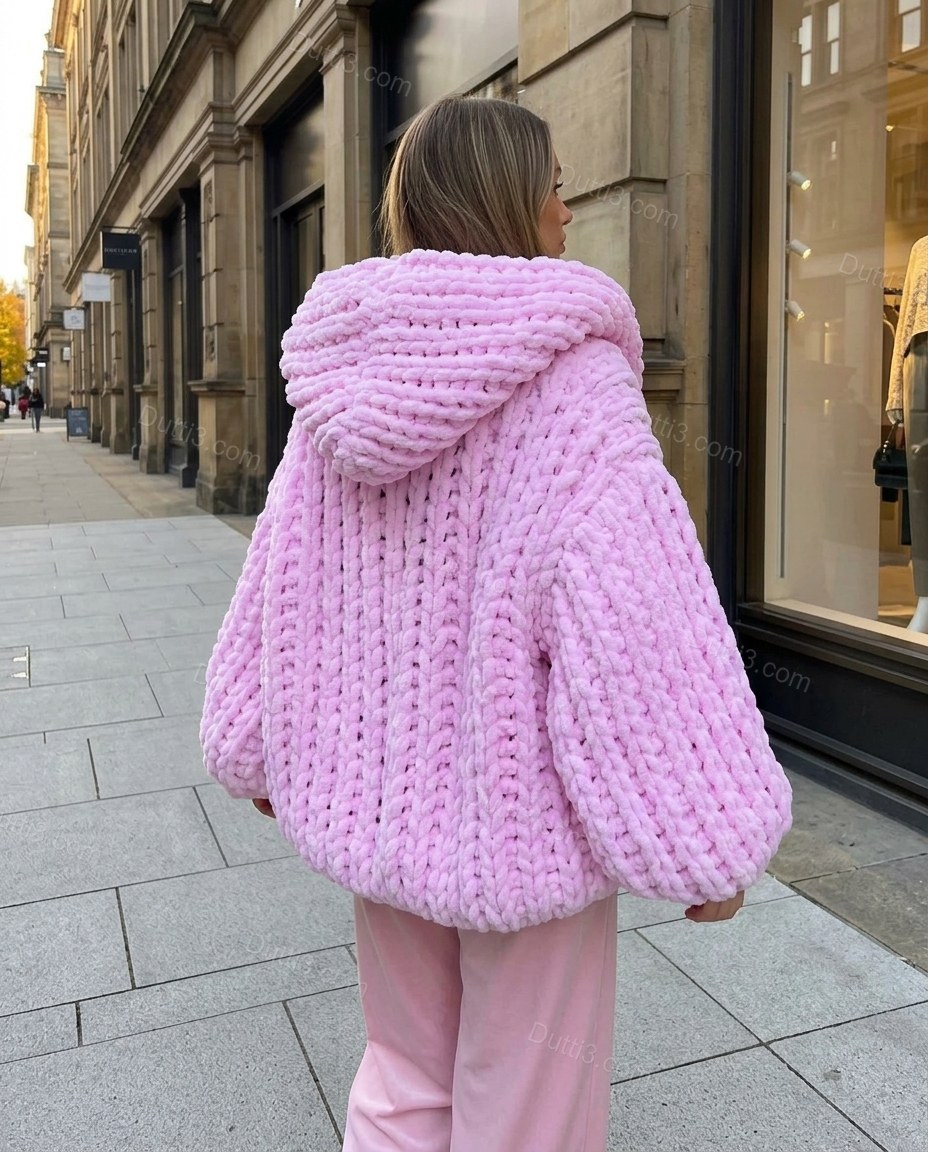 Pink Knit Ribbed Two-Piece Set, alternate use-case lifestyle view, by Dutti3