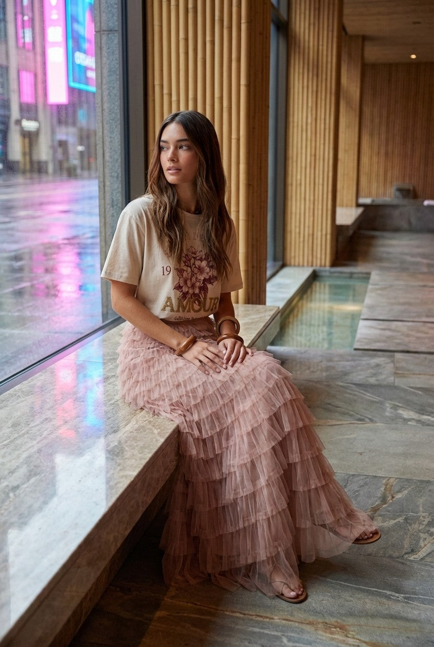 Amélie Floral Flow Midi Skirt