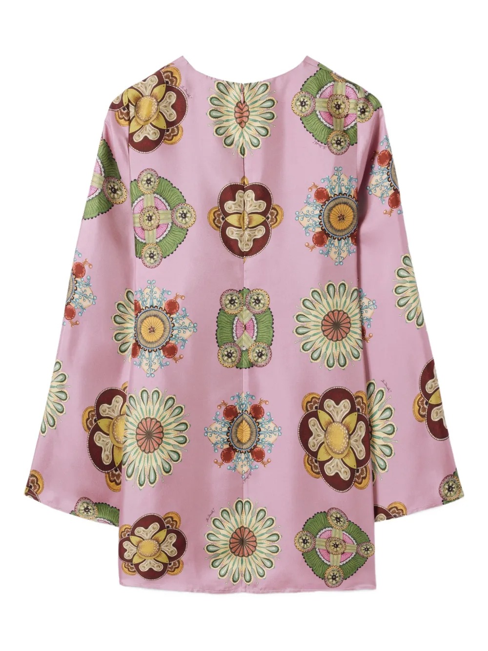 Ornate Print Relaxed-Fit Mini Dress