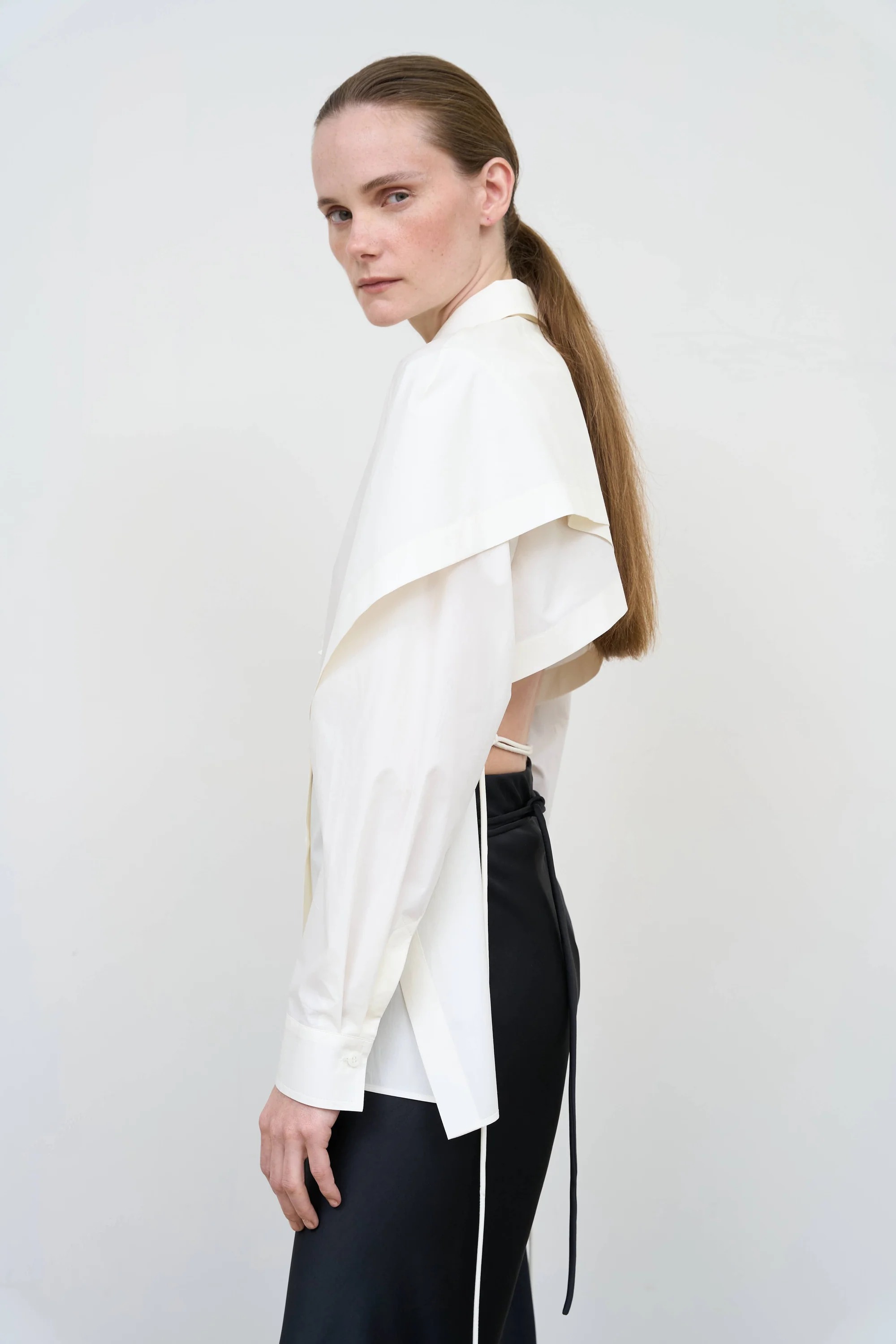 Oversized White Shirt with Open Back Detail