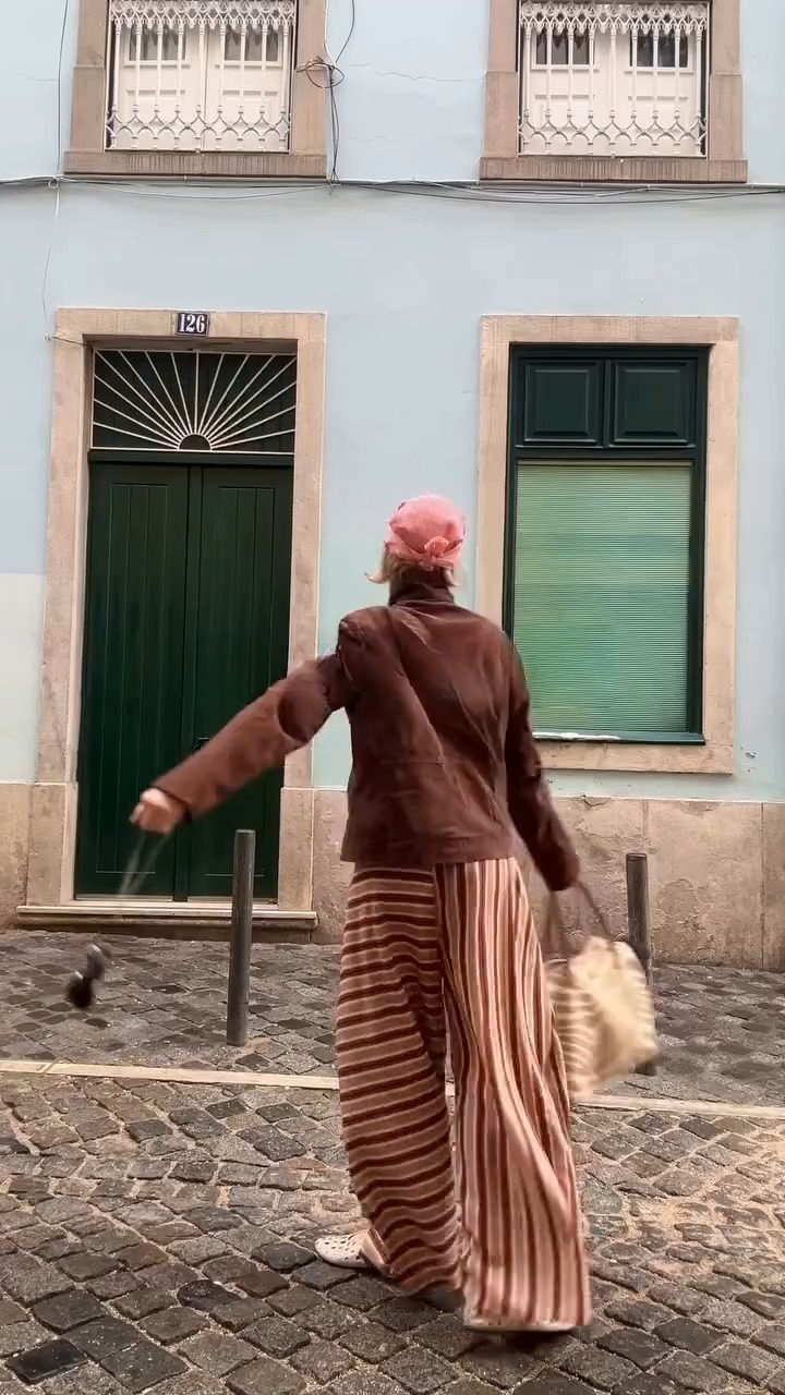 Striped Wrap-Front Tie-Waist Wide-Leg Pants