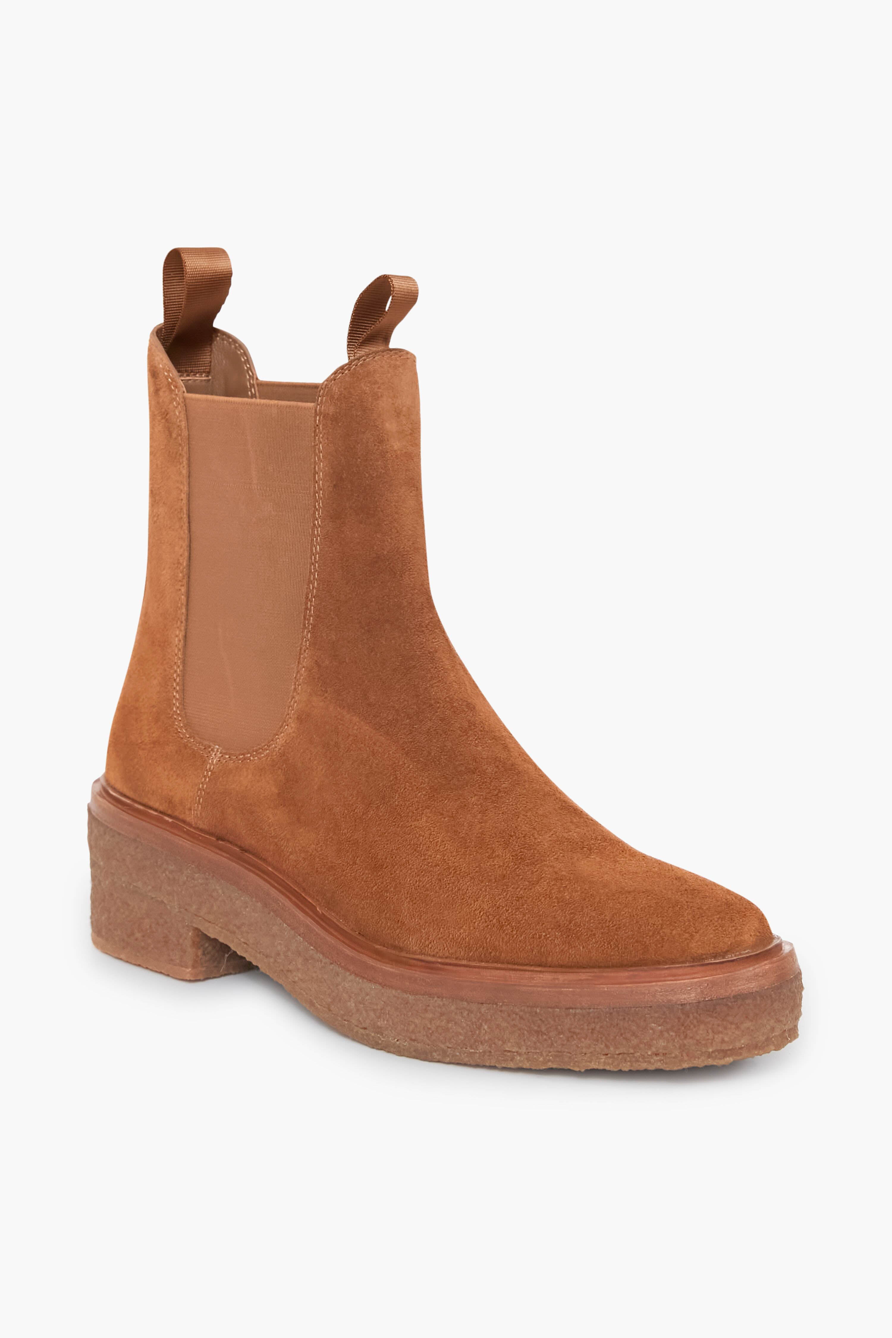 Cacao Suede Raquel Booties-Beilave