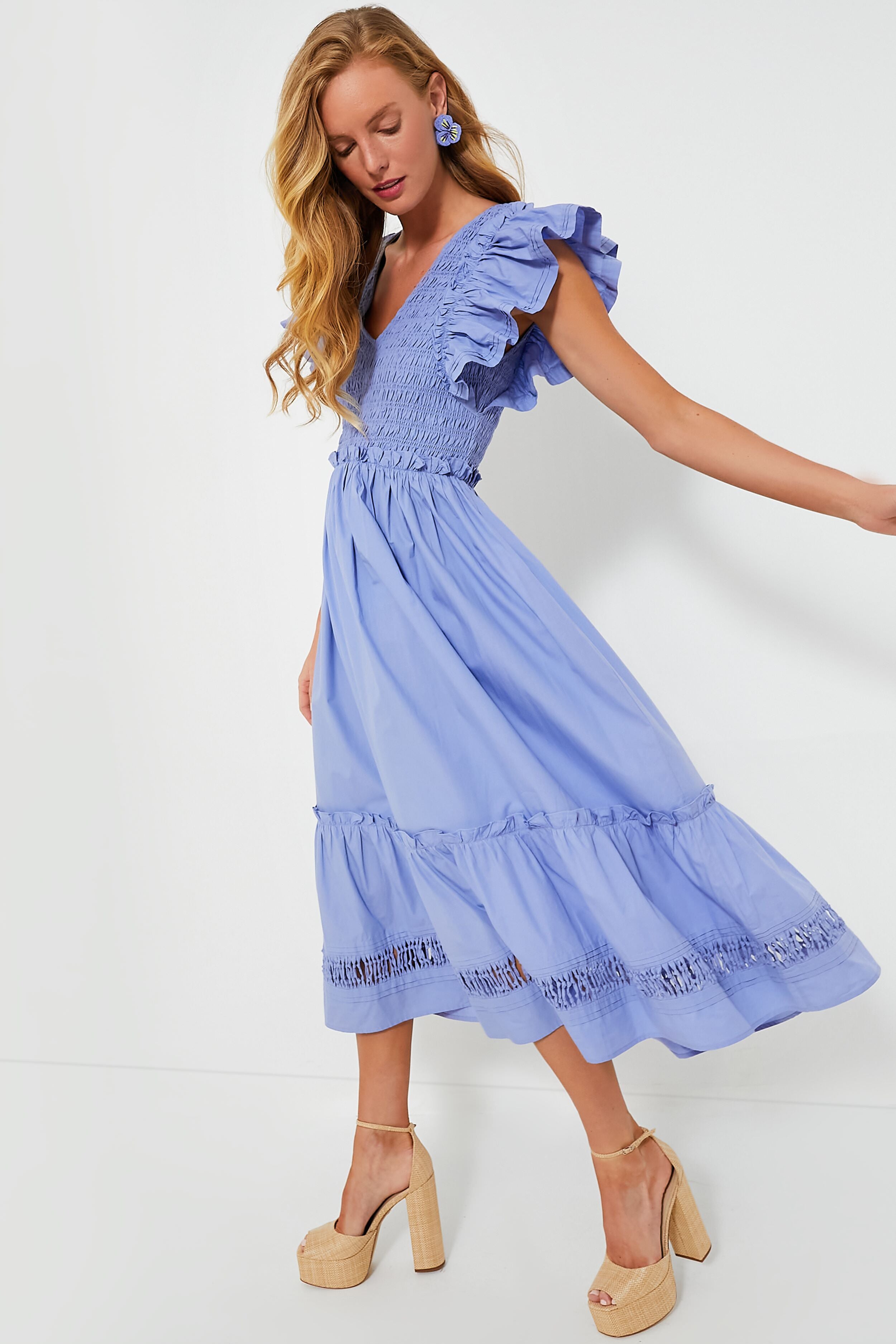 Exclusive Periwinkle Gladys Ankle Dress-Beilave