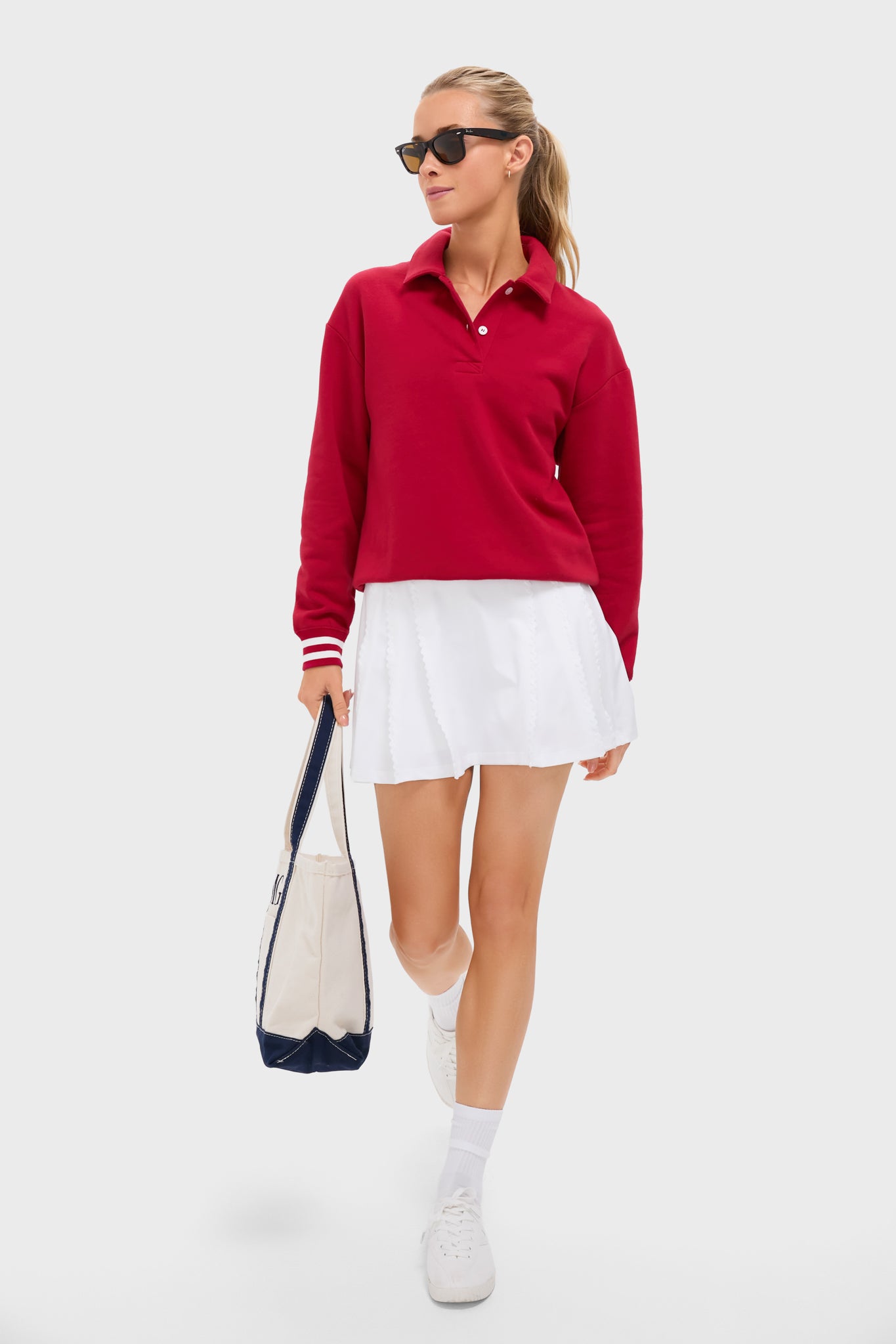 Red 100% Cotton Perry Pullover-Beilave