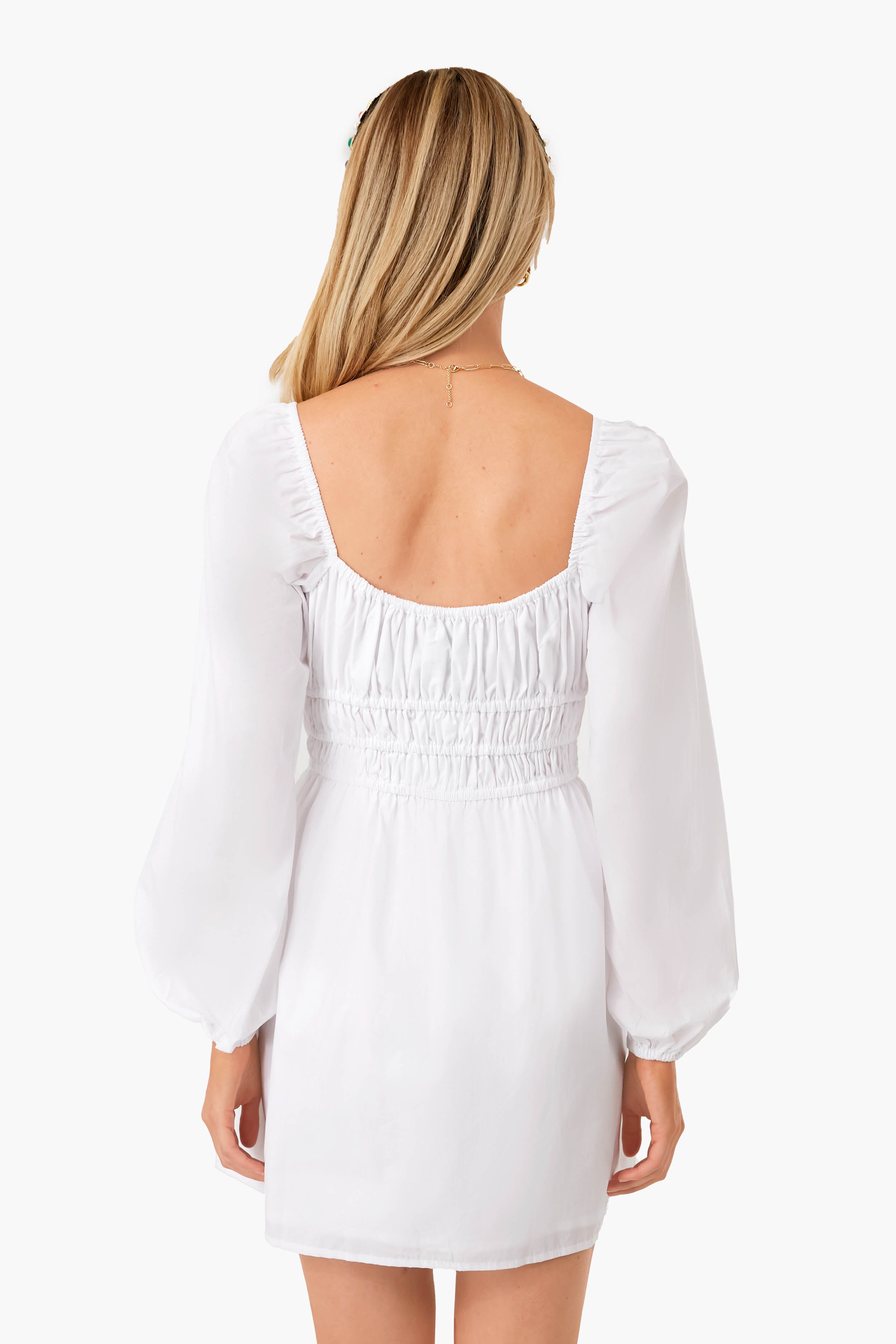 White Paloma Mini Dress-Beilave