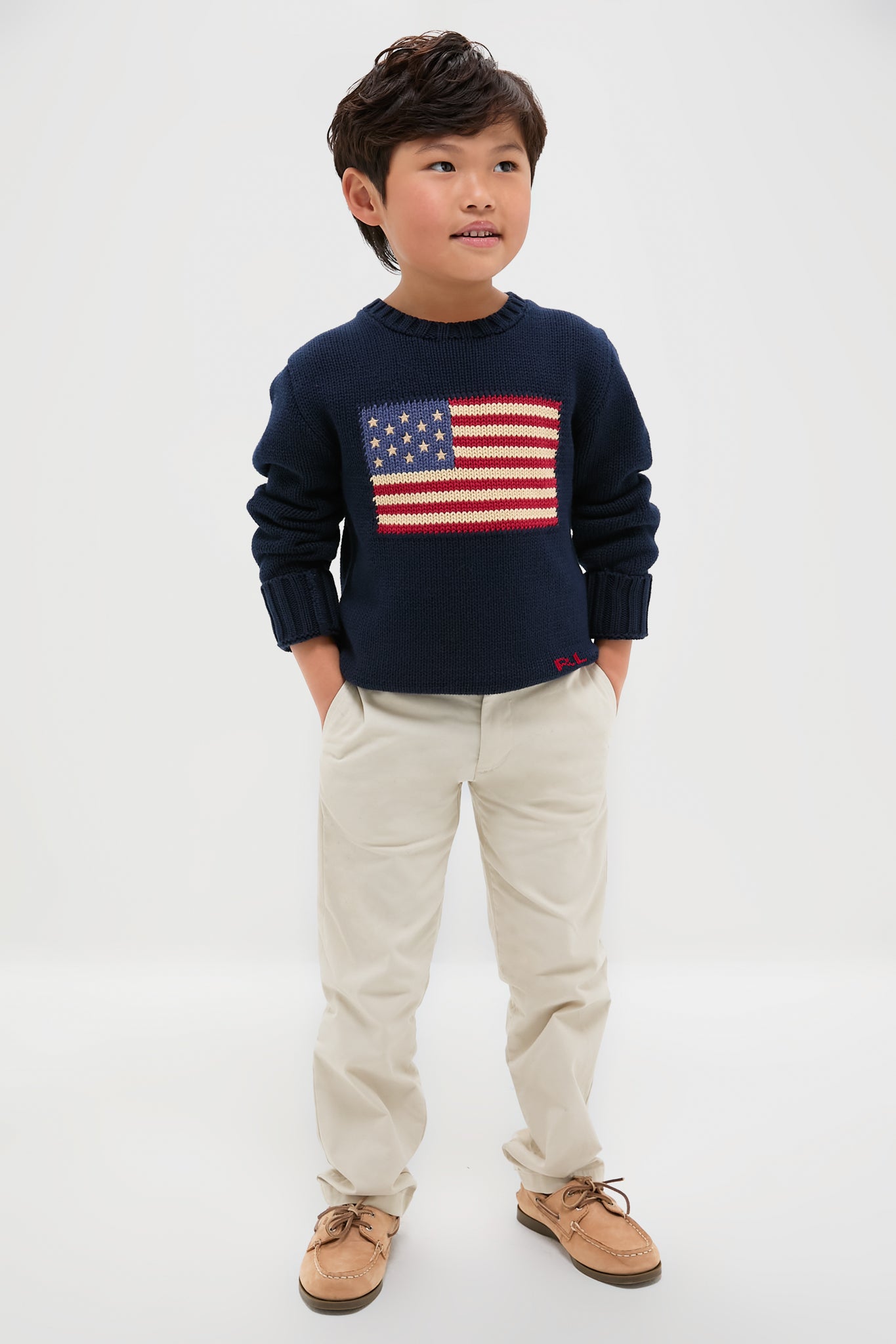 Flag Cotton Crewneck Sweater-Beilave
