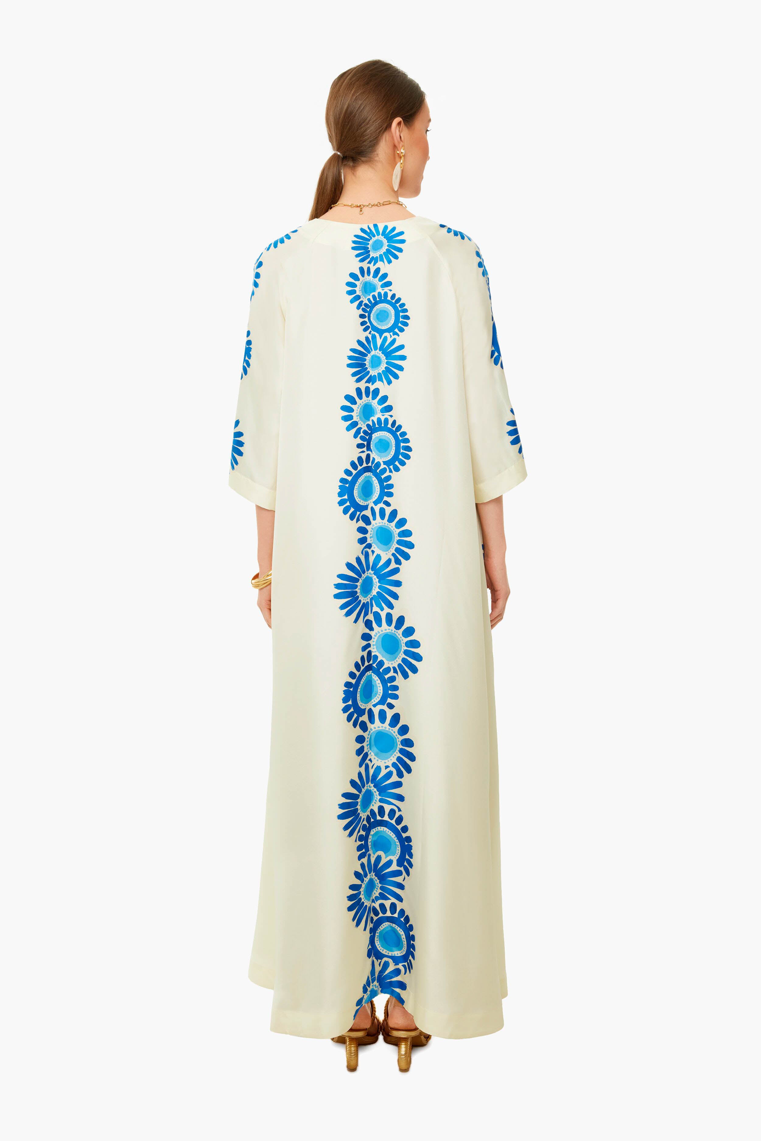 Daisy Placee Azzurro Muumuu Dress-Beilave