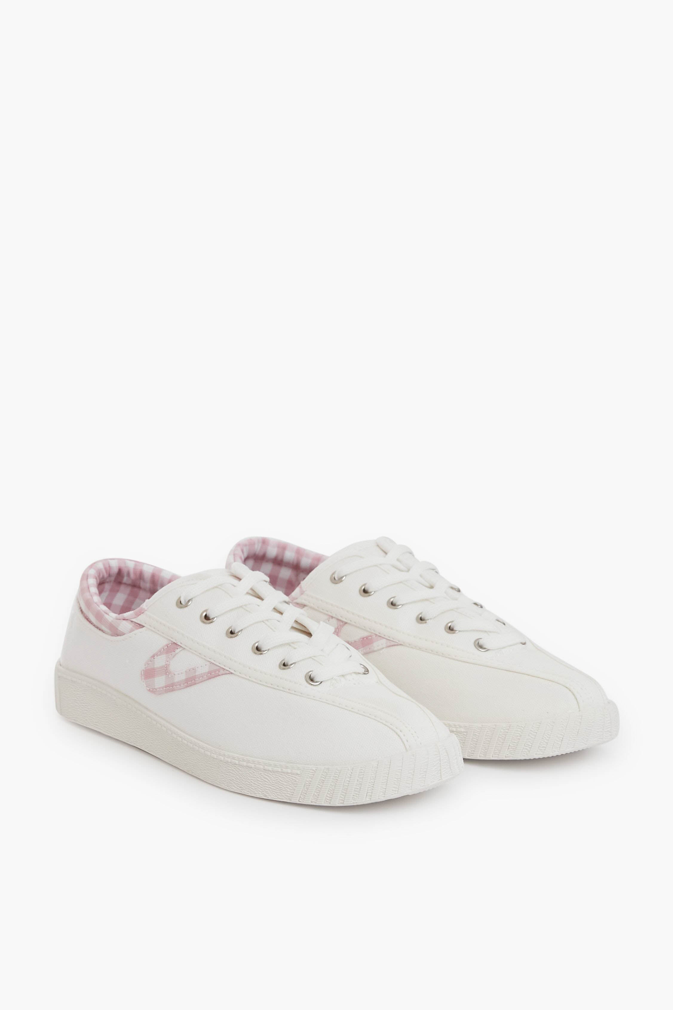Women's Pink Gingham Nylite Sneakers-Beilave