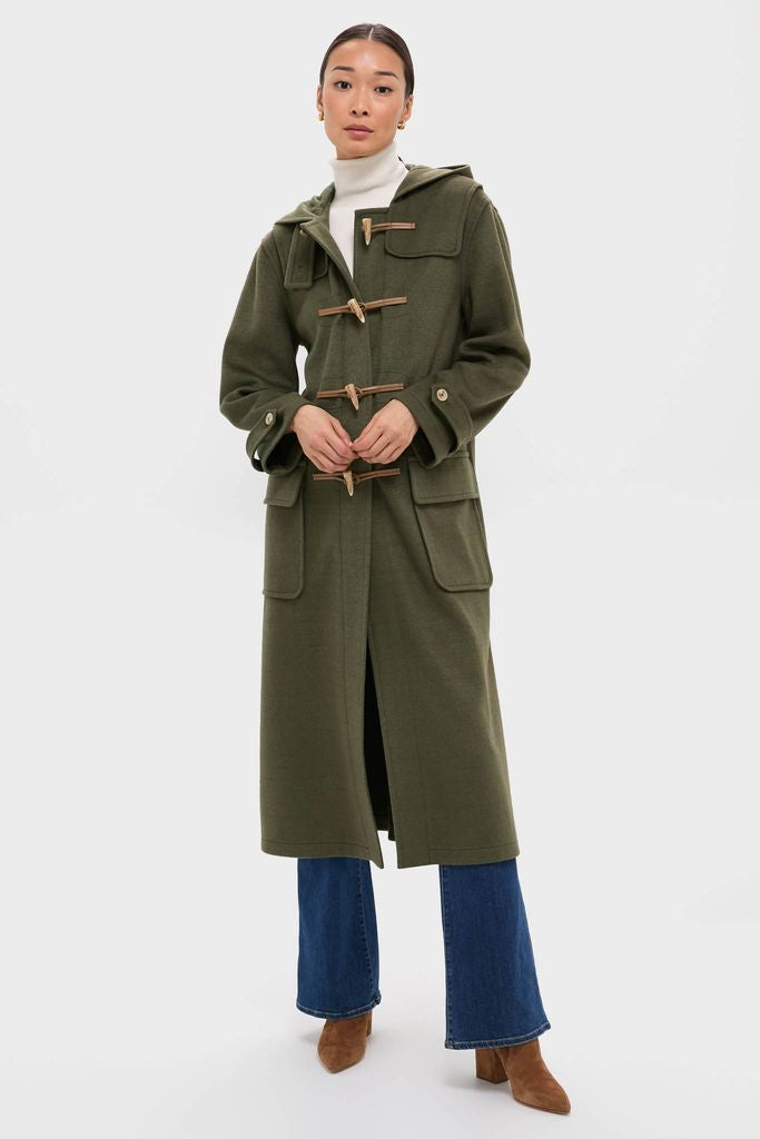 Olive Green Arthur Toggle Stadium Coat-Beilave