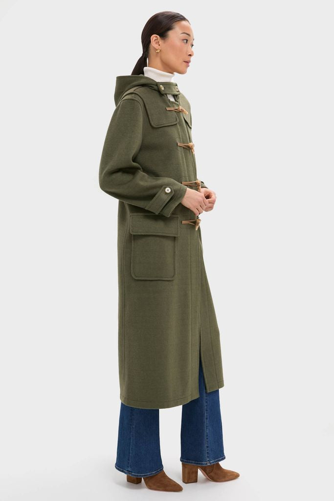 Olive Green Arthur Toggle Stadium Coat-Beilave