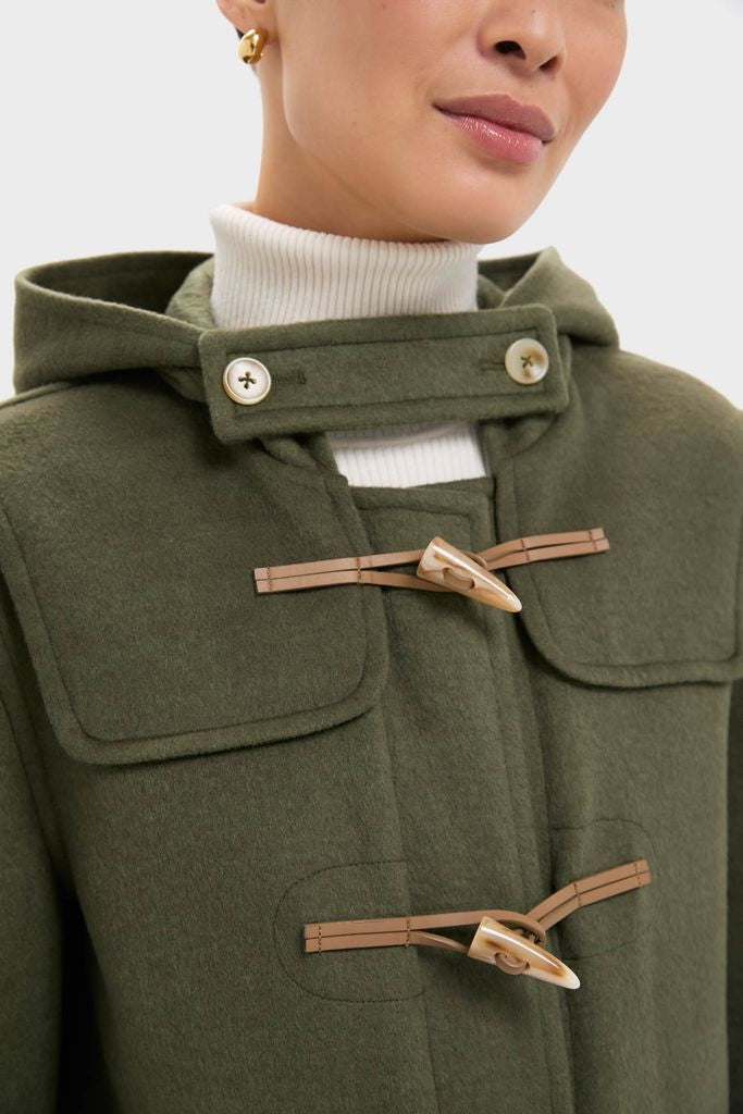Olive Green Arthur Toggle Stadium Coat-Beilave
