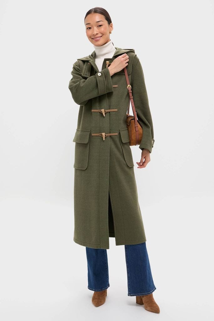 Olive Green Arthur Toggle Stadium Coat-Beilave