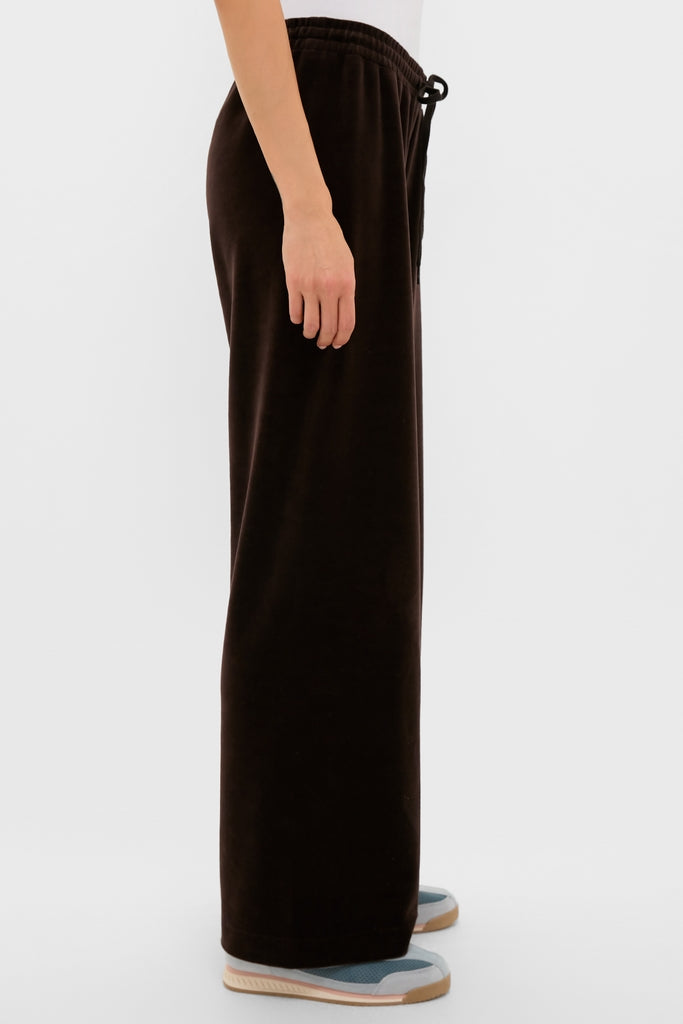 Chocolate Brown Velour Jane Pant-Beilave