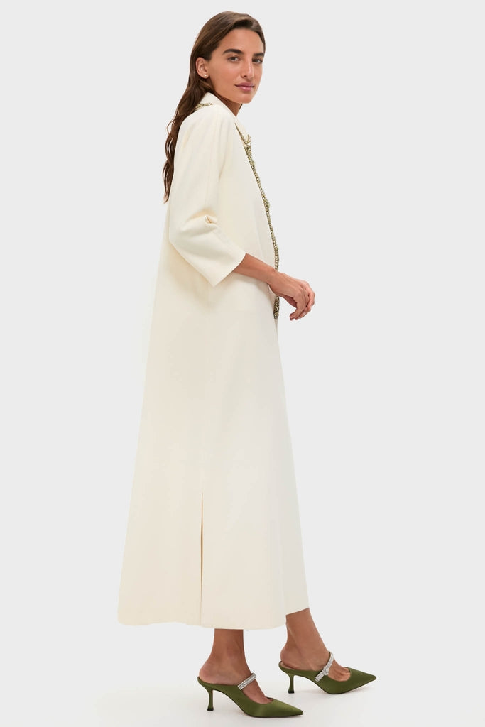 Winter White Embellished Nicola Maxi Dress-Beilave
