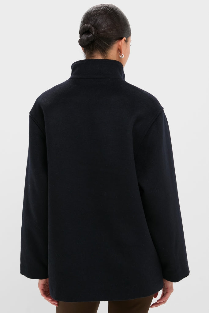 Navy Wool Joan Coat-Beilave