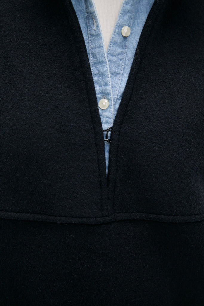 Navy Wool Joan Coat-Beilave