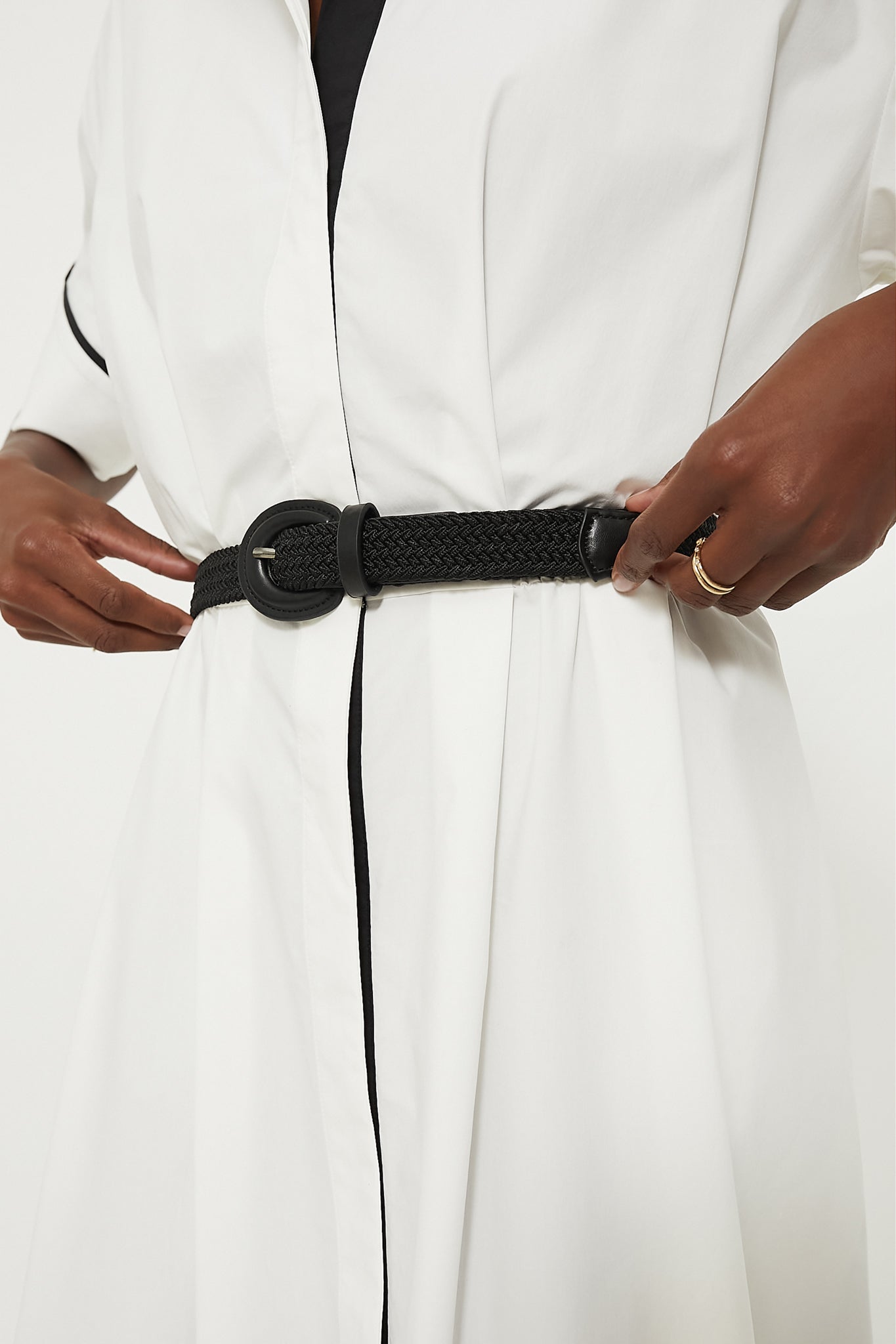 White Piped Kate Dress-Beilave