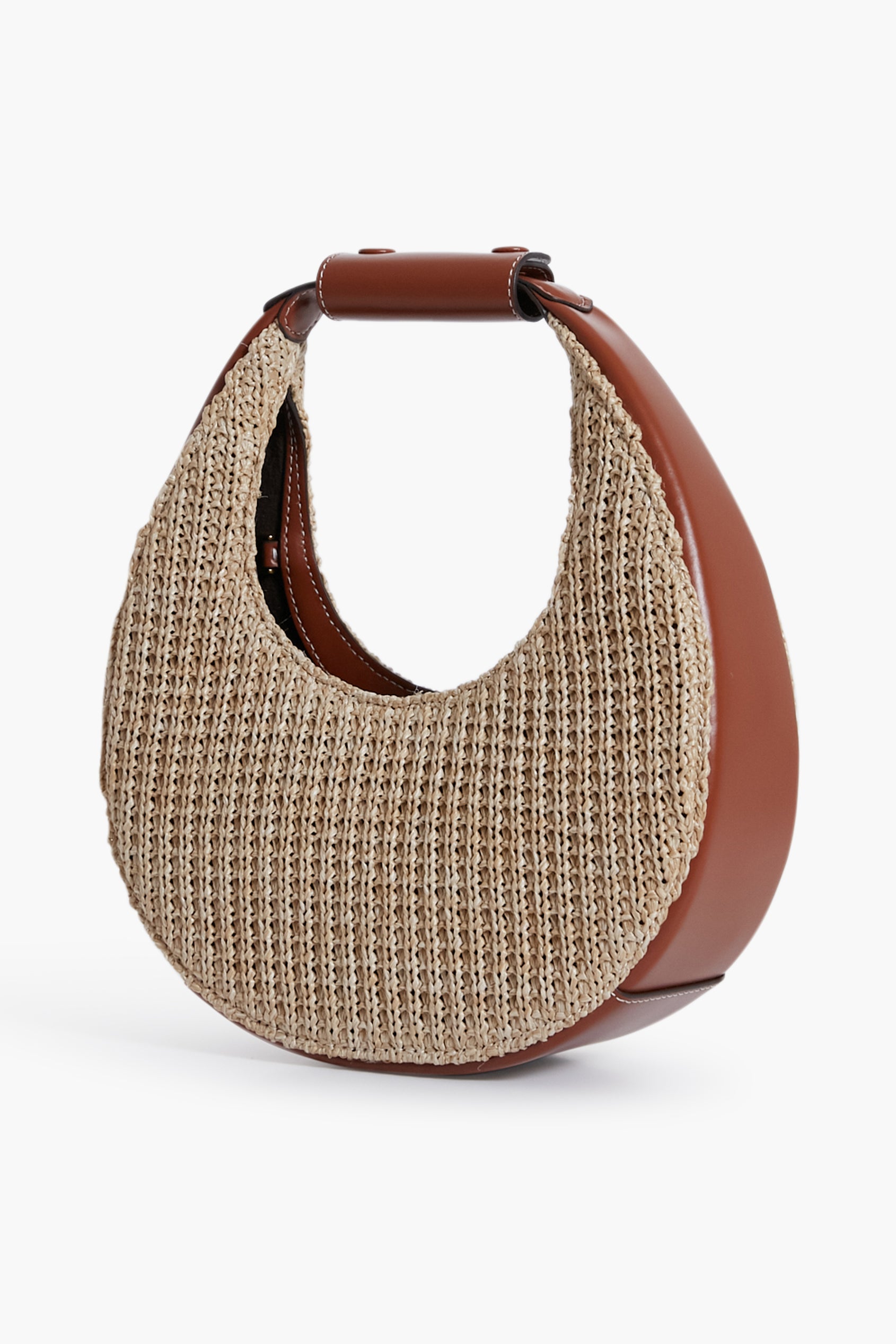 Raffia Mini Moon Bag-Beilave
