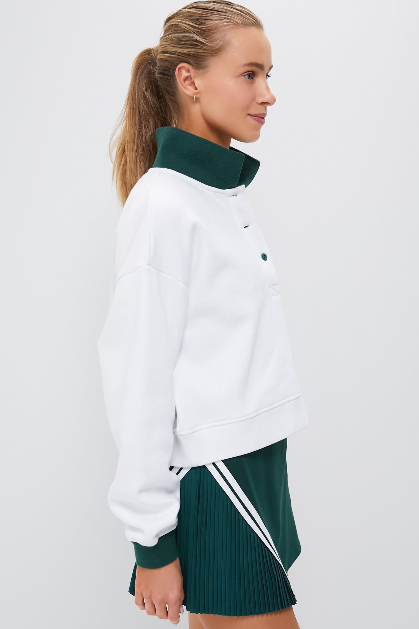White Miles Collared Pullover-Beilave