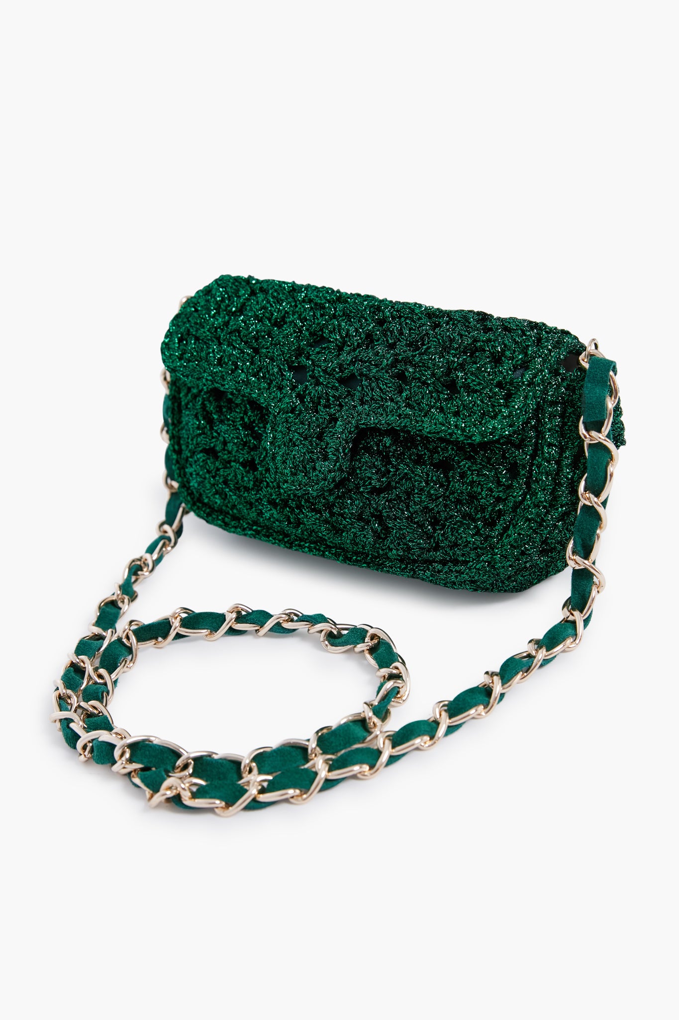 Green Woven Shoulder Bag-Beilave