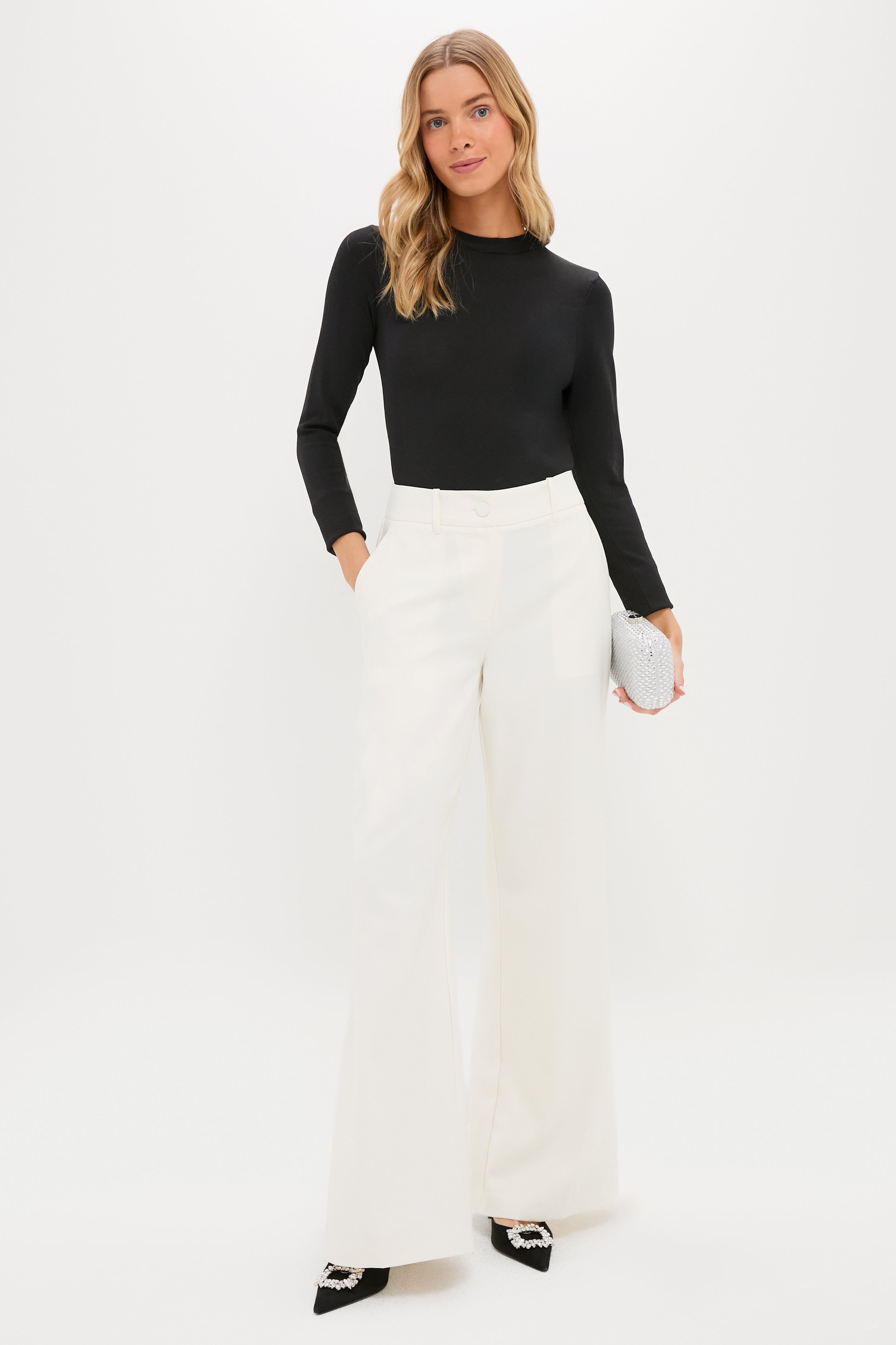 Cream Wool Watson Pants-Beilave